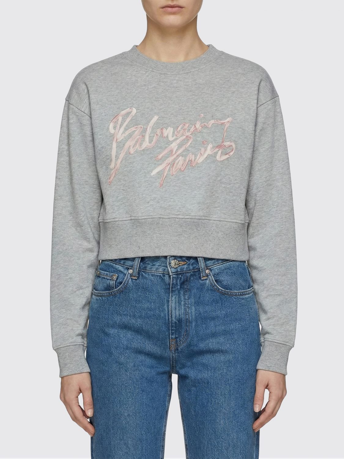 Balmain Balmain Sweatshirt Woman Grey Size M / US 6-8 / IT 42-44 - 1 Thumbnail
