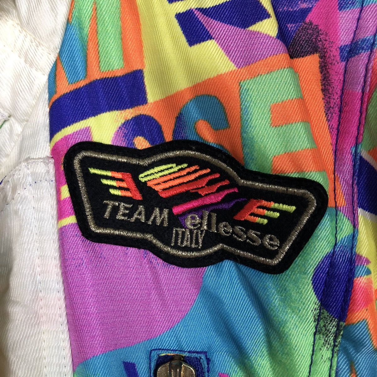Japanese Brand 📌Vintage Cropped Ski Bomber Jacket Ellesse Multi Colour Size US M / EU 48-50 / 2 - 22 Thumbnail