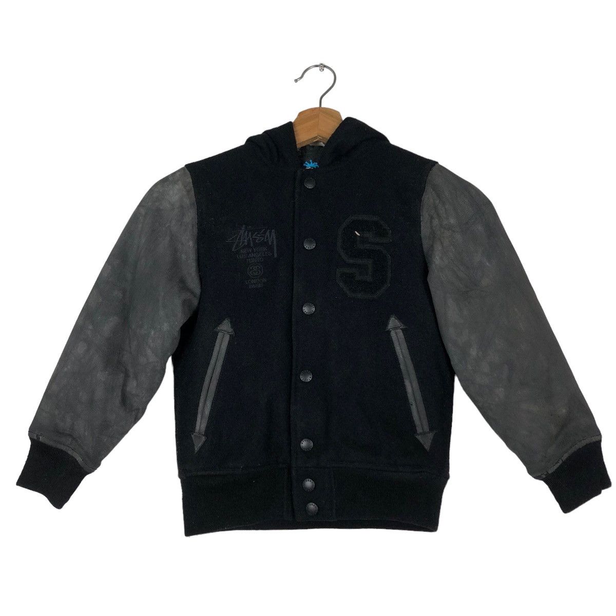 Stussy 🔥Vtg Varsity Jacket Stussy Big Logo For CHILDREN!! Size US M / EU 48-50 / 2 - 10 Thumbnail