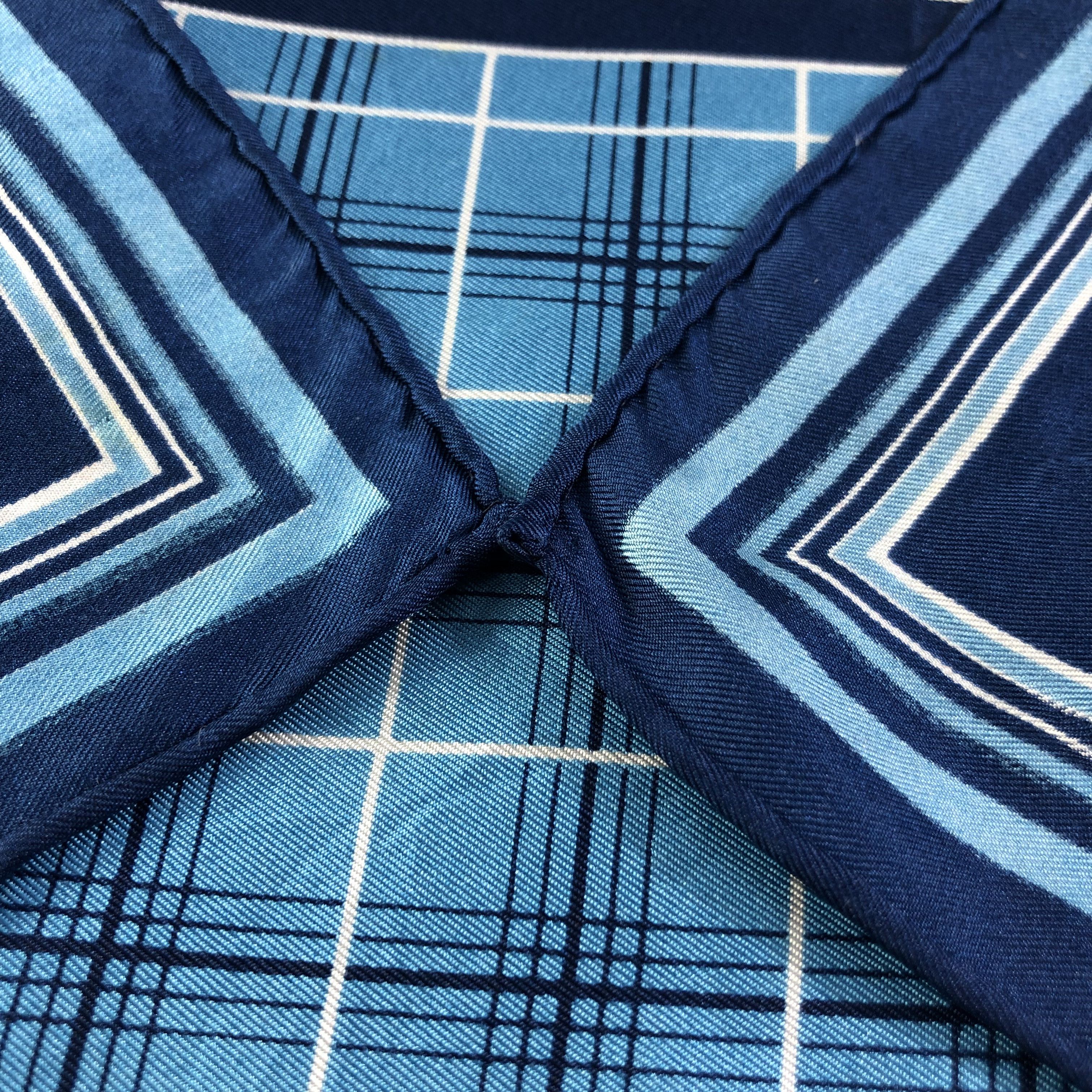 Japanese Brand Luxury Hand Rolled Tartan Silk Scarf M764 Size ONE SIZE - 3 Thumbnail