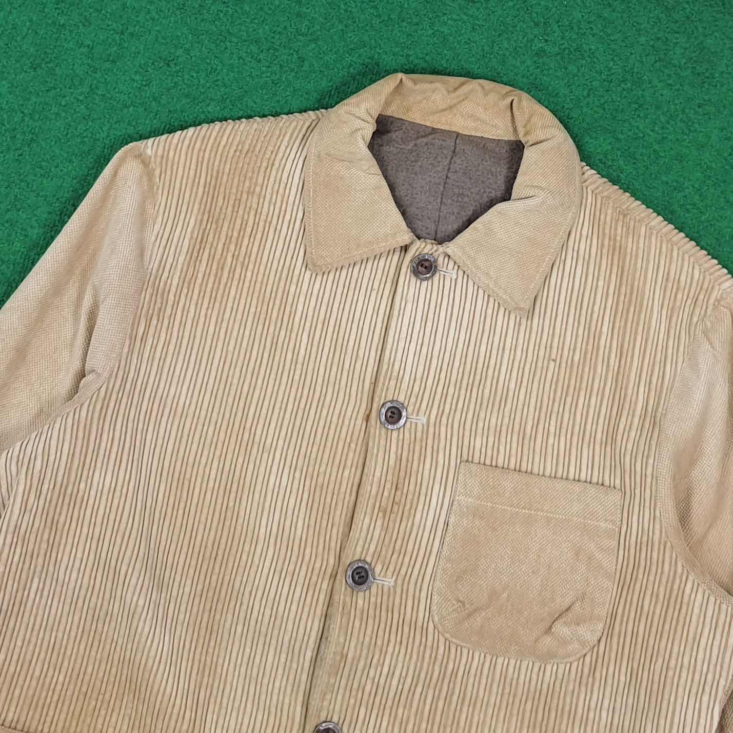 Issey Miyake Vintage 90s Issey Miyake Corduroy Chore Beige Jacket C309N19 Size US L / EU 52-54 / 3 - 2 Thumbnail