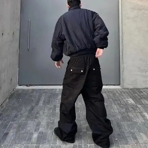 Japanese Brand Streetwear Drawstring Cargo Trousers Pants y2k style Size US 32 / EU 48 - 4 Thumbnail