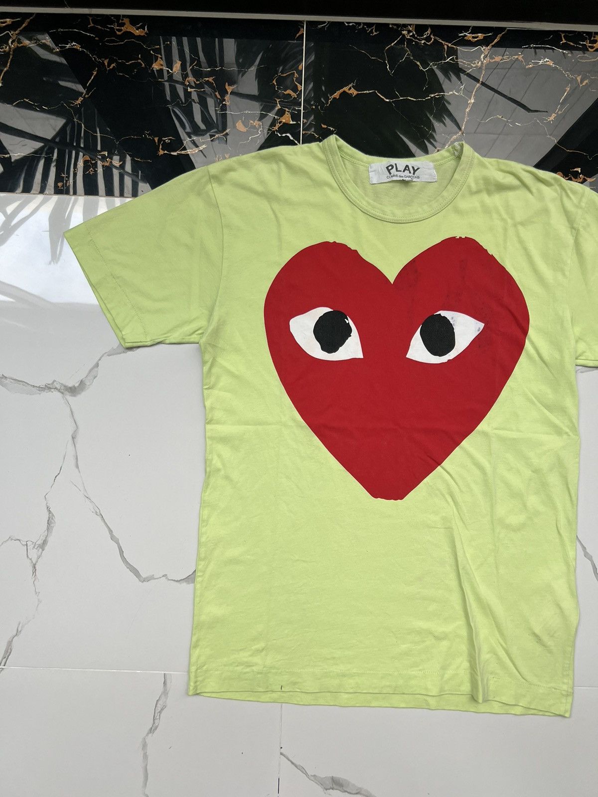 Comme Des Garcons Play Streetwear Vintage 90 s CDG PLAY BIG HEART LOGO RARE TEE Y2K Grailed