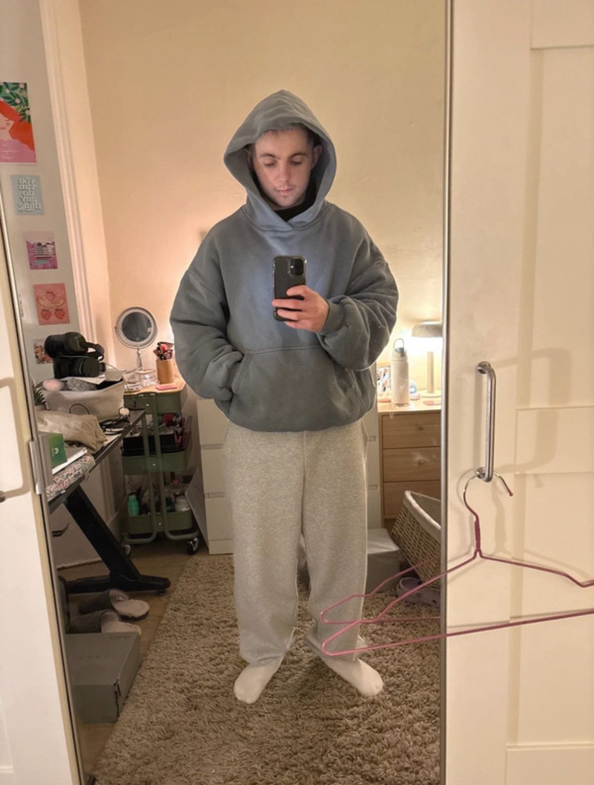 Other “Iron Gray” 1000GSM Velour Garments Hoodie Size US S / EU 44-46 / 1 - 2 Thumbnail