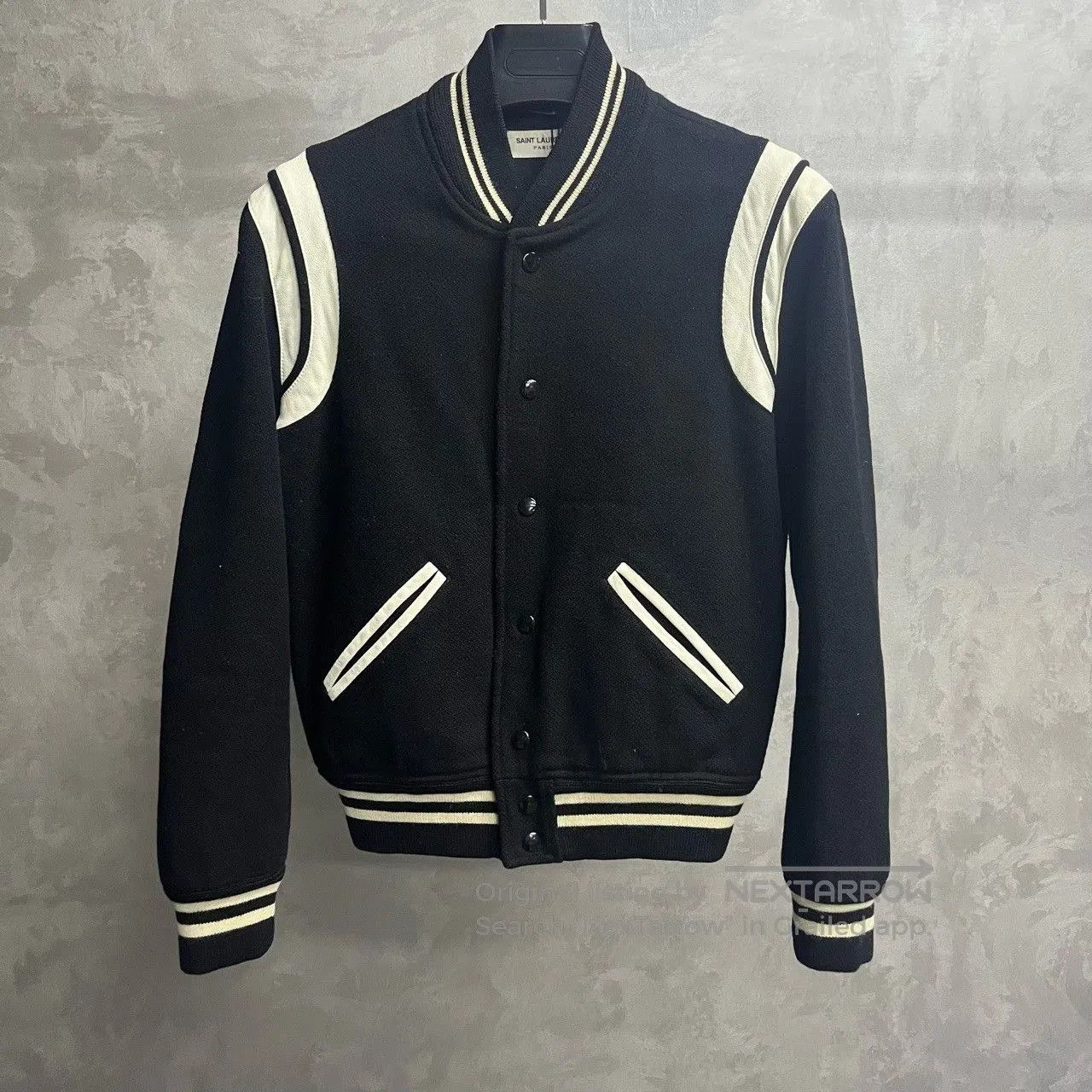 Saint Laurent Paris Saint Laurent Black White Varsity Jacket. Size US M / EU 48-50 / 2 - 1 Thumbnail