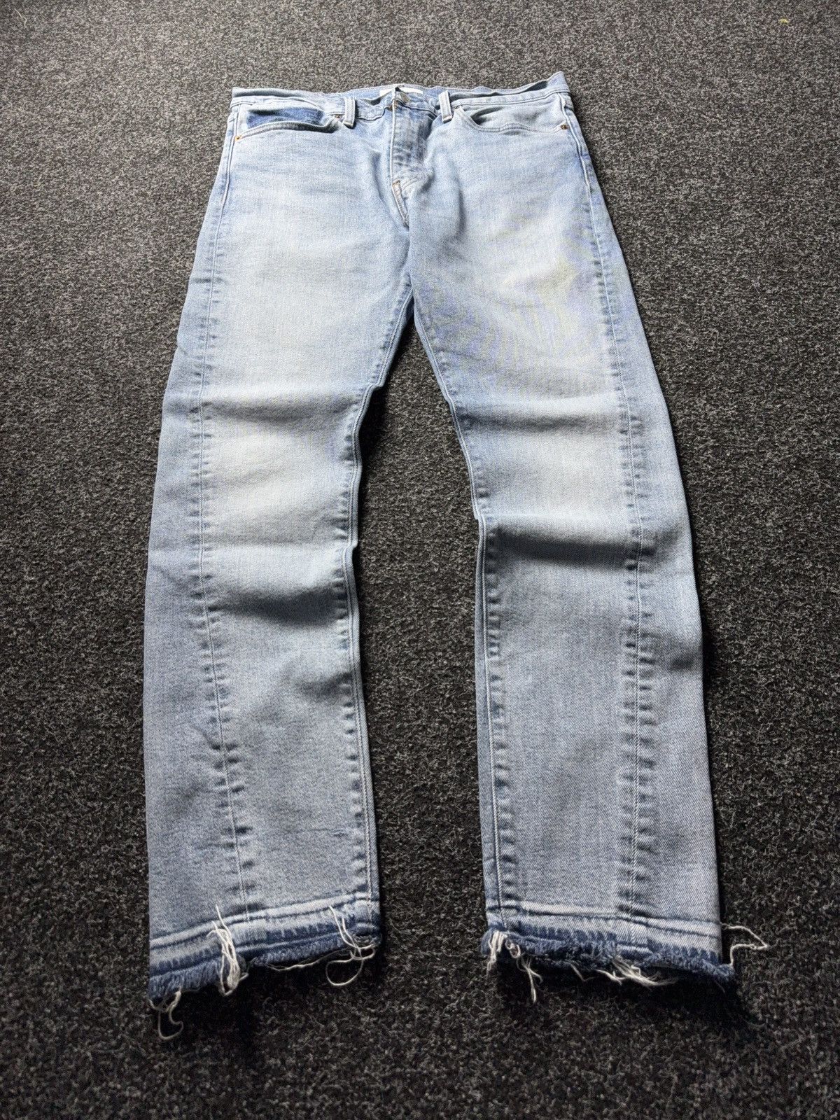 Levi's 00s Y2K Levi’s Altered 510 Skinny Jeans Light Wash Raw Hem Size US 34 / EU 50 - 1 Thumbnail