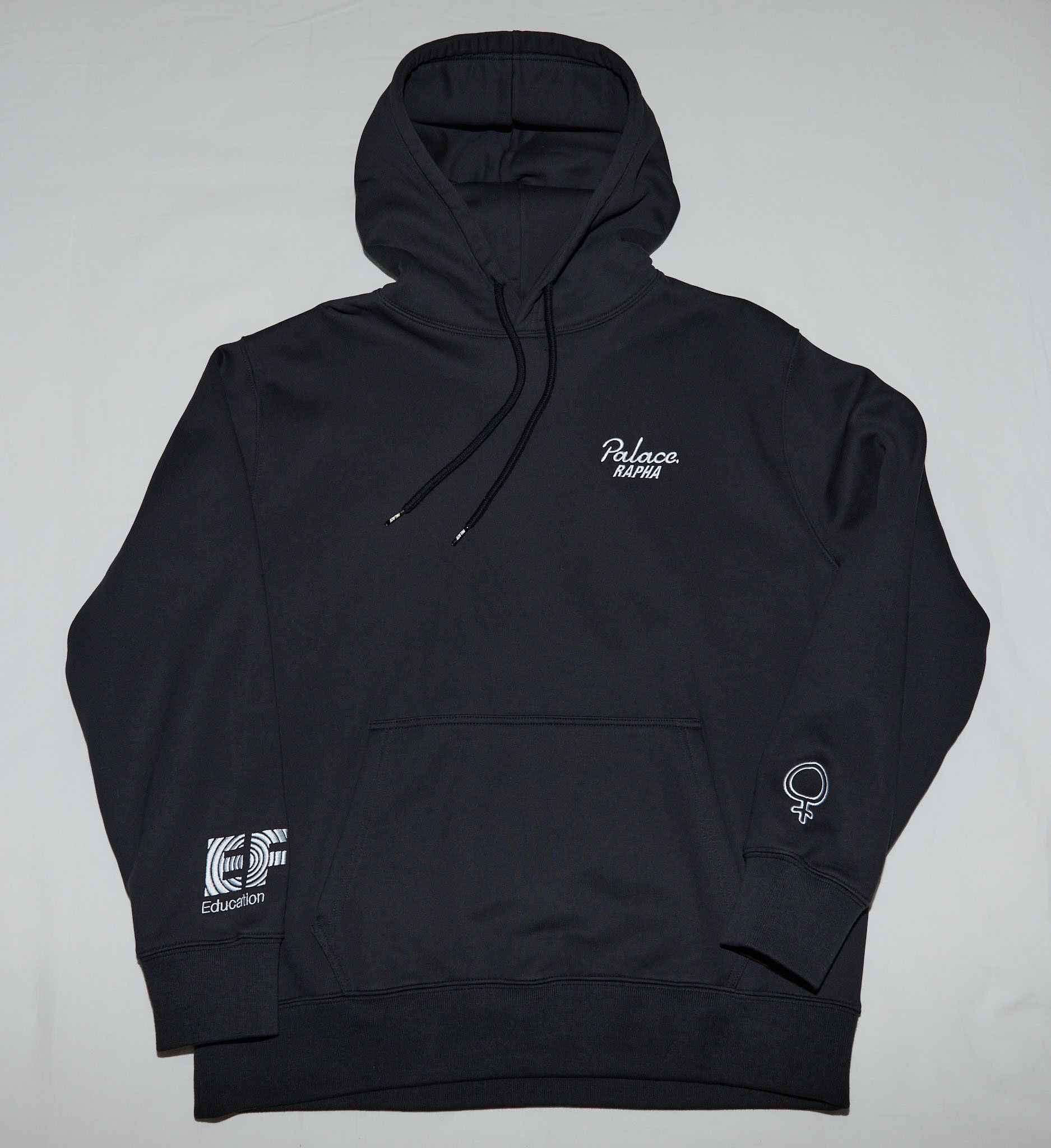 image of Palace x Rapha Ef Education First Hoodie in Black, Men's (Size Large)
