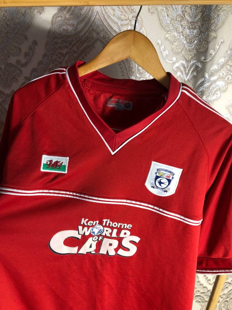 Vintage VERY RARE CARDIFF CITY WALES RETRO SOCCER JERSEY BLOKECORE Size US XL / EU 56 / 4 - 5 Thumbnail