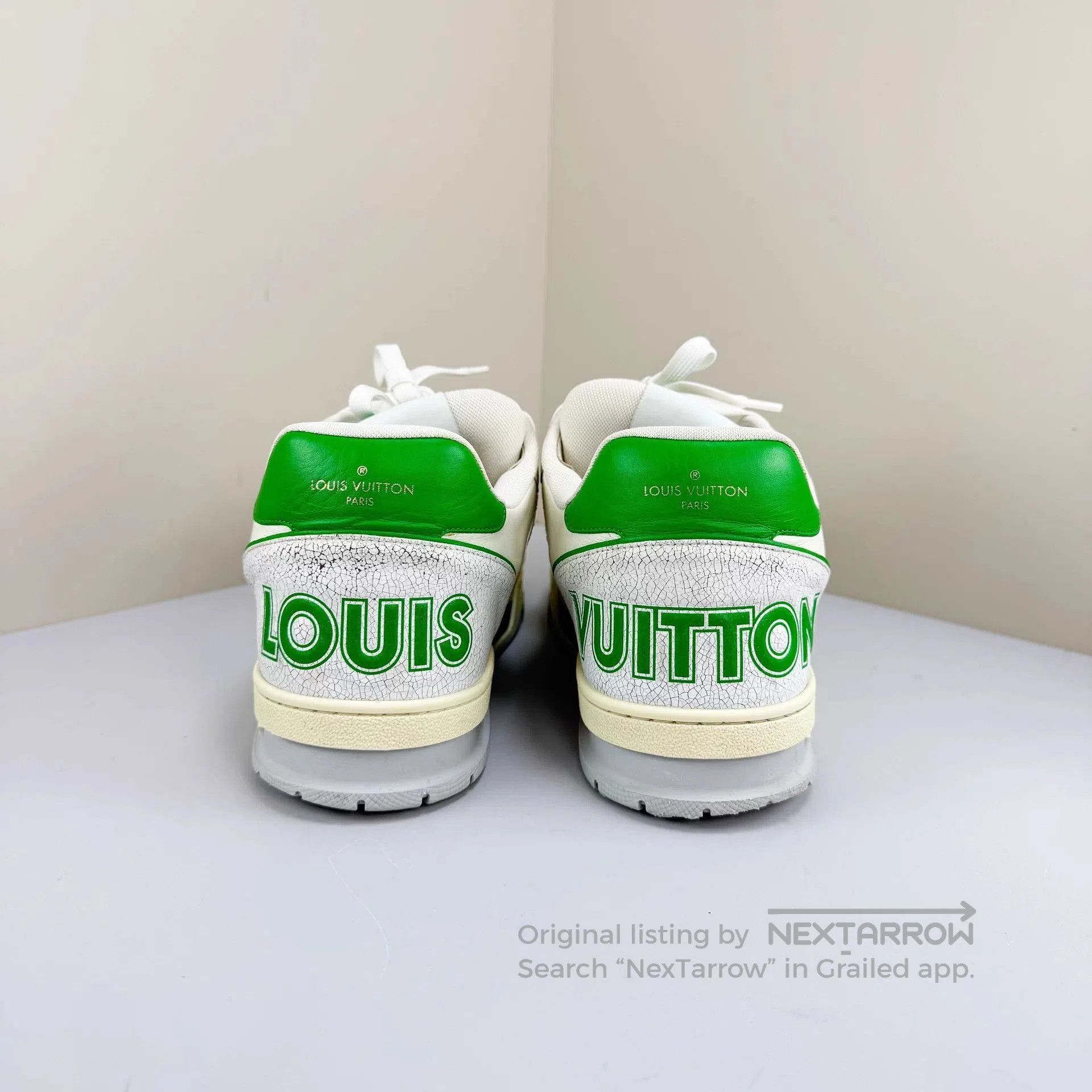 Louis Vuitton Green Low-Top Sneakers Size 10. Size US 10 / EU 43 - 3 Thumbnail