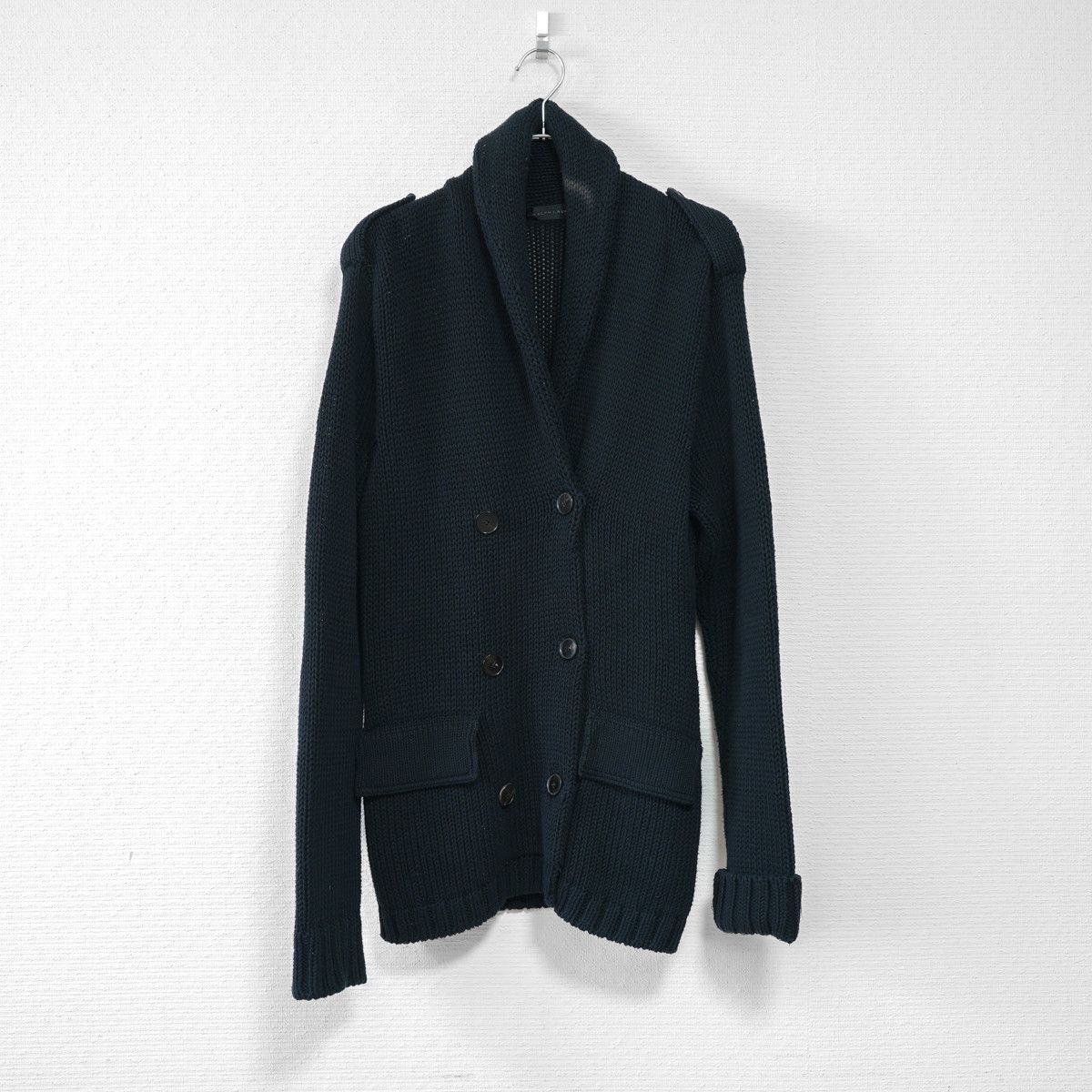 Ralph Lauren Black Label RALPH LAUREN BLACK LABEL Cotton Knit Shawl Collar Cardigan Size US S / EU 44-46 / 1 - 1 Thumbnail
