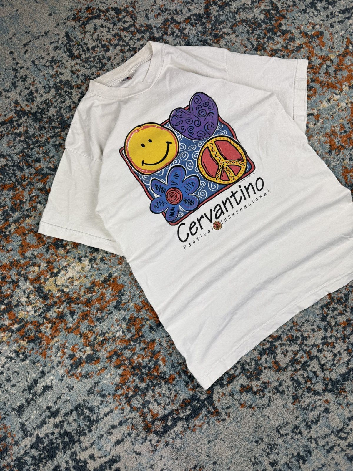 Band Tees × Vintage Vintage 90s Cervantino festival Mexico graphic tee peace Size US M / EU 48-50 / 2 - 2 Thumbnail