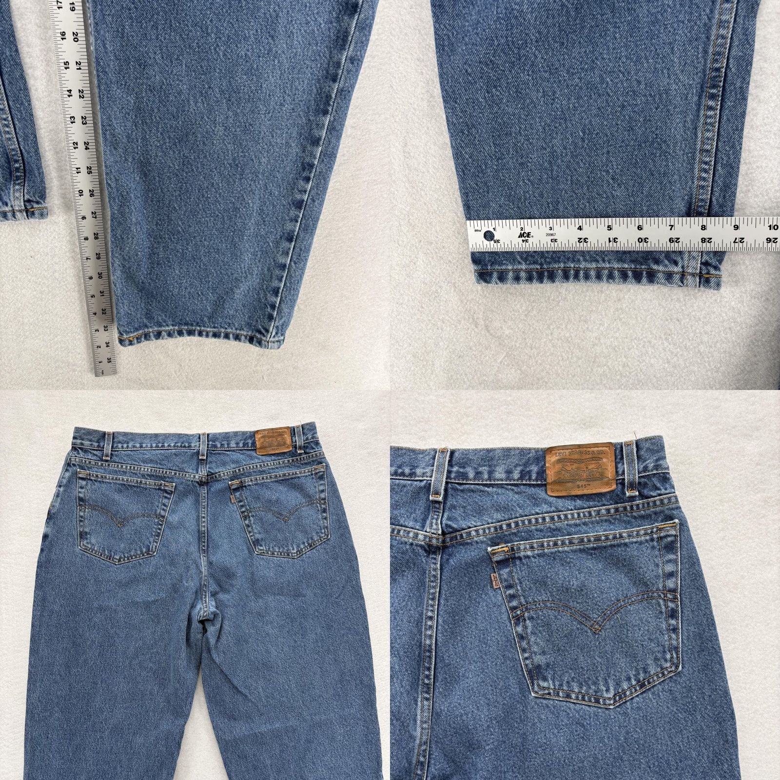 Levi's VINTAGE Levi's 545 Jeans Mens 42x34 Blue Medium Wash Denim Loose Fit Tapered Leg Size US 42 / EU 58 - 8 Thumbnail