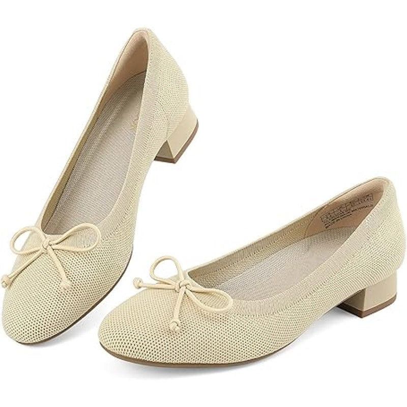 Other Jenn Ardor Women's Size 9.5 Tan Bow Block Heel Slides Size US 9.5 / IT 39.5 - 1 Thumbnail