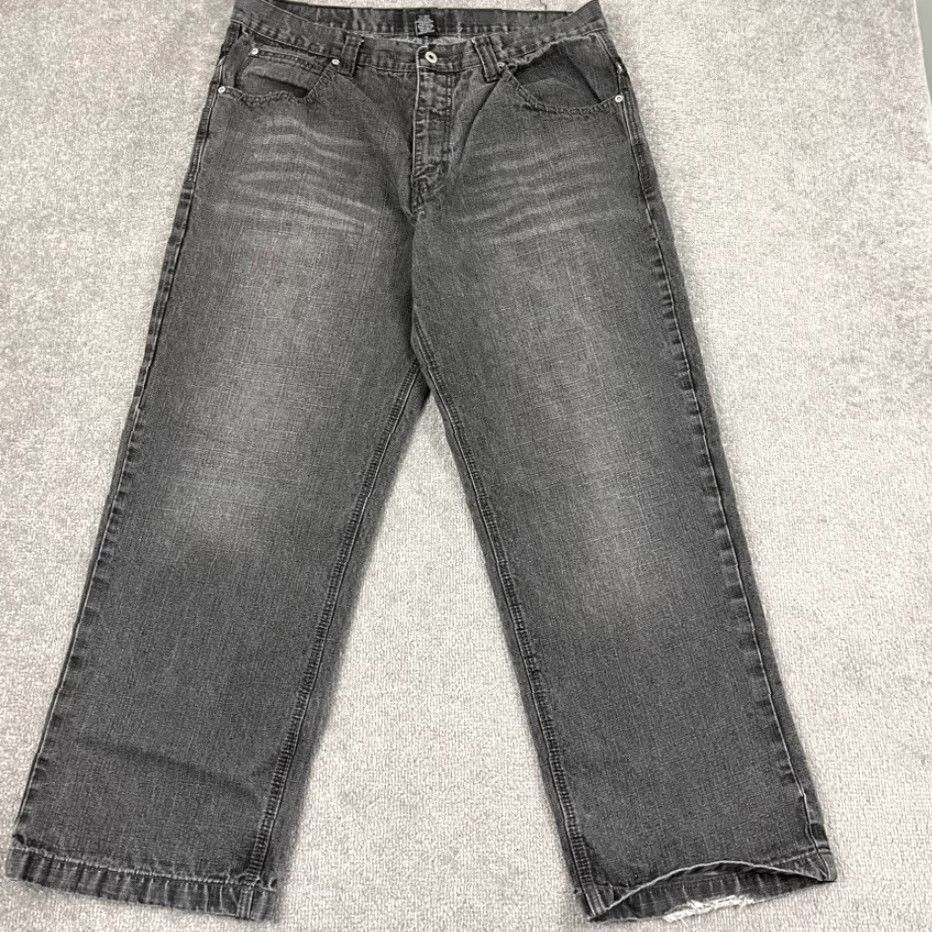 Southpole VINTAGE Southpole Jeans Mens 38x30 Denim Wide-Leg 1990s Grunge Retro Y2K Black/Gray Size US 38 / EU 54 - 7 Thumbnail