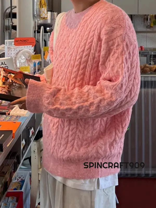 VIBE Pink Cable Knit Sweater Size US M / EU 48-50 / 2 - 4 Thumbnail