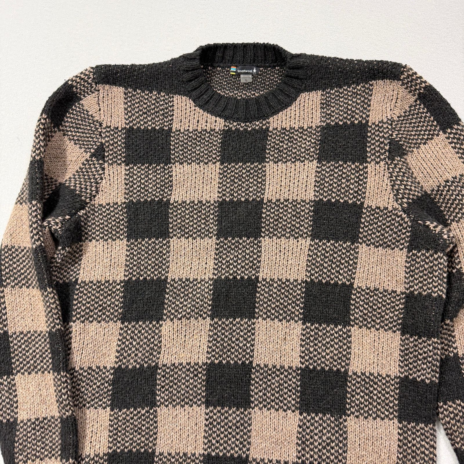 Smartwool Smartwool Cozy Lodge Buff Check Sweater Men's Large Crewneck Size US L / EU 52-54 / 3 - 2 Thumbnail