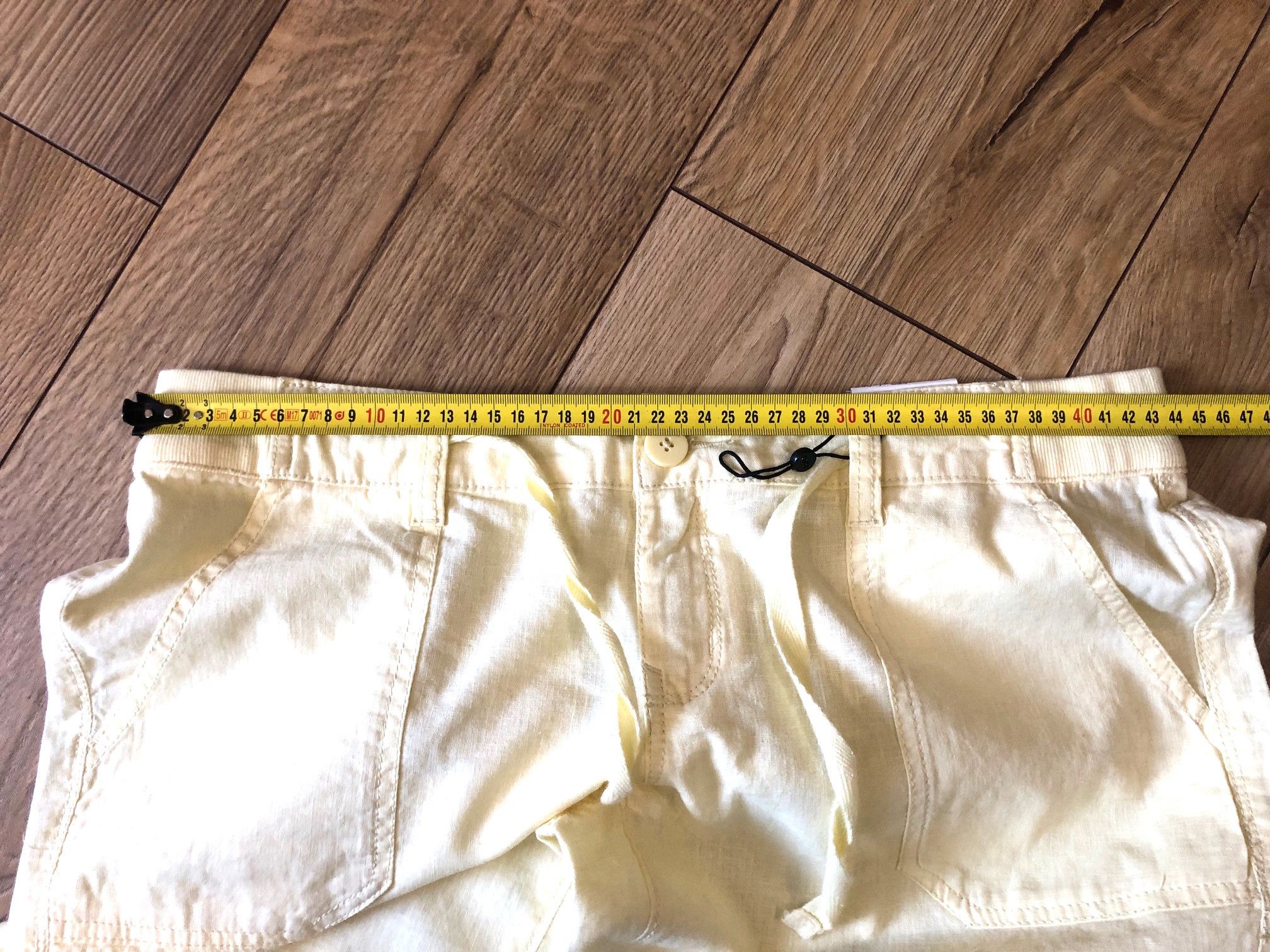 Other Women's linen trousers light yellow size L/40-42 Size 27" / US 4 / IT 40 - 3 Thumbnail