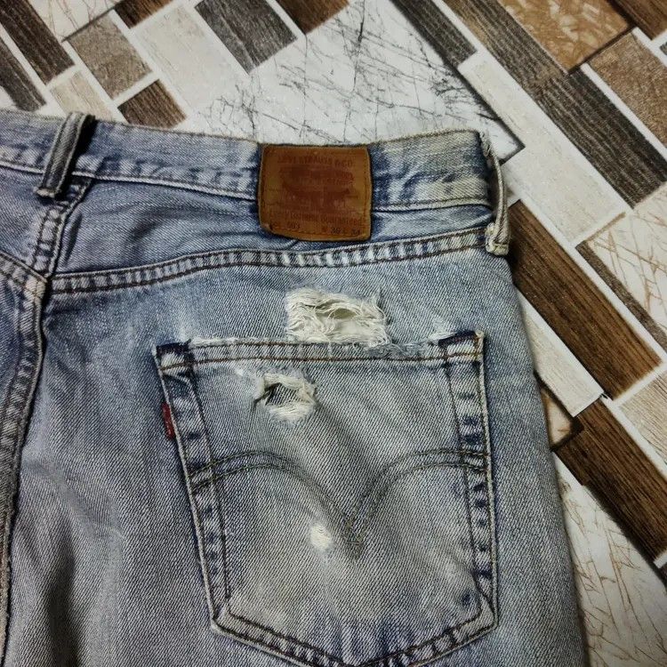 Levi's × Vintage LEVIS 503 DISTRESSED BLUE JEANS PANTS Size US 36 / EU 52 - 10 Thumbnail