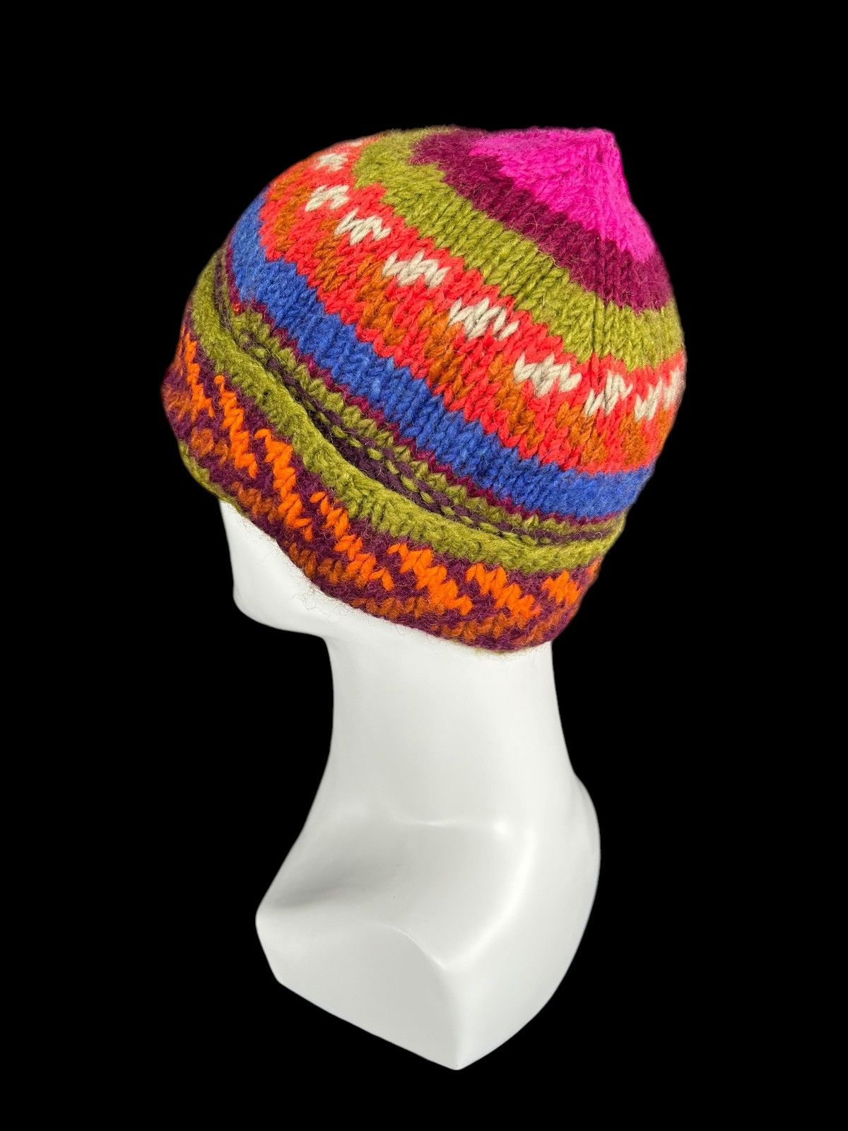 Japanese Brand × Kapital × Vintage Crochet Knitted Handmade wool Beanie Hats Rare☠️☠️ Size ONE SIZE - 3 Thumbnail