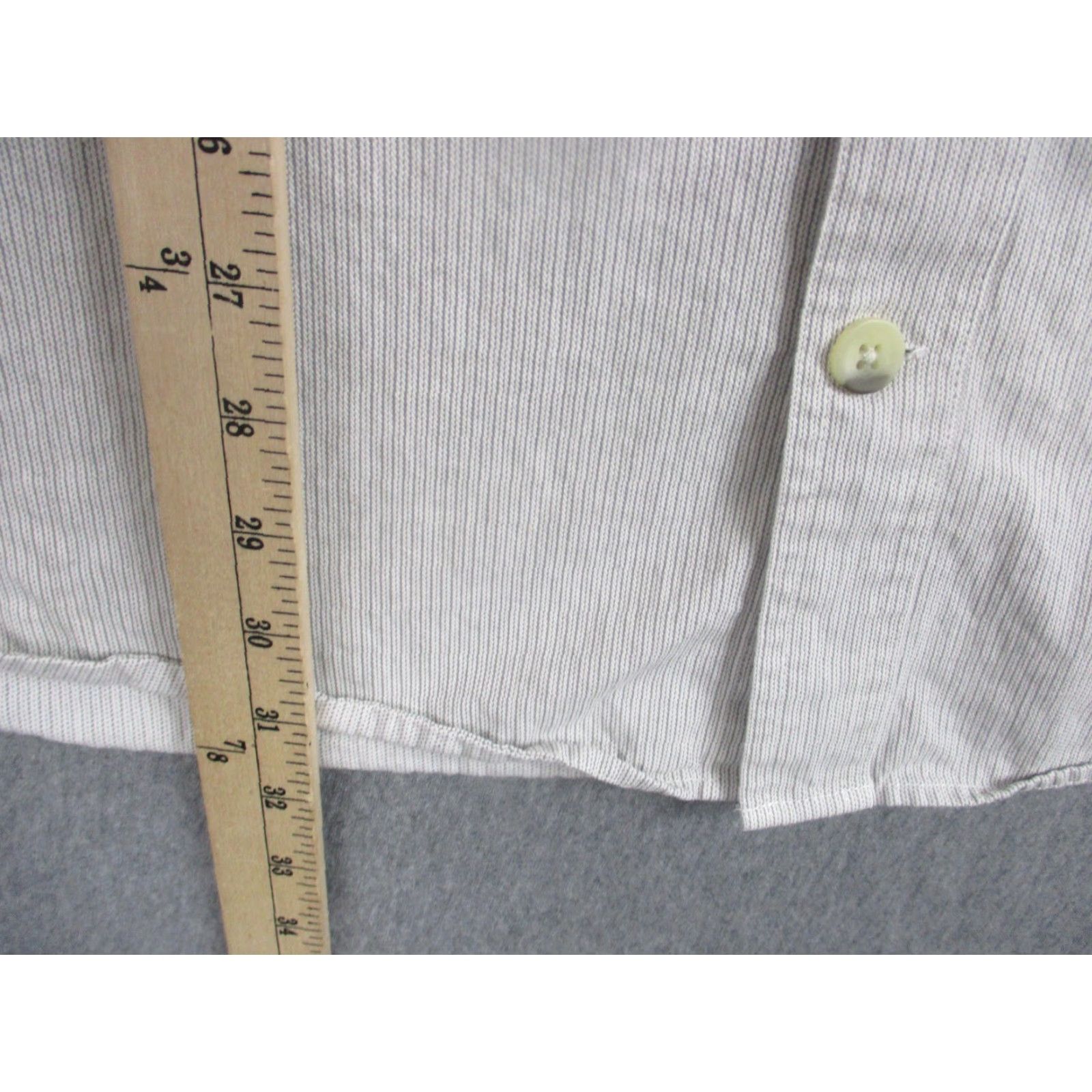 Duluth Trading Company Duluth Trading Shirt Mens XL Gray Stripe Button Down Workwear Long Sleeve Cotton Size US XL / EU 56 / 4 - 6 Thumbnail