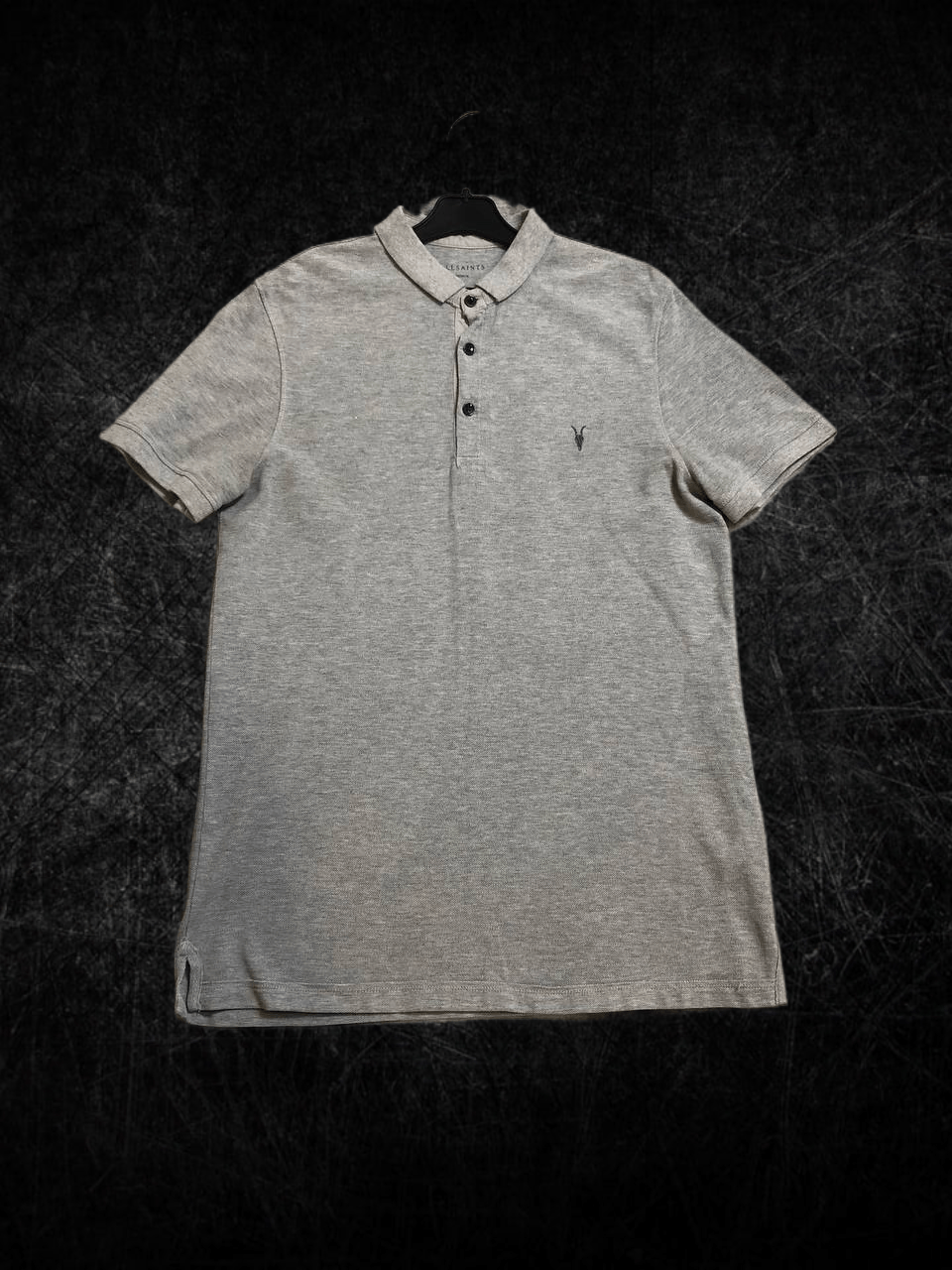 Allsaints Allsaints Men Gray Polo Shirt Size US M / EU 48-50 / 2 - 1 Thumbnail