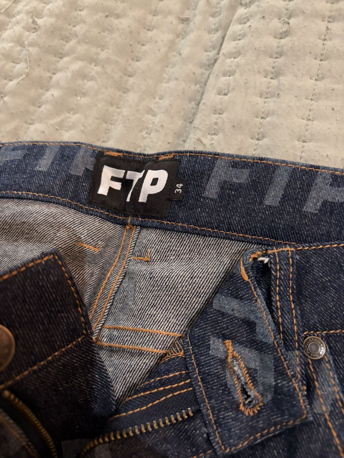 Fuck The Population FTP All Over Denim Size US 34 / EU 50 - 3 Thumbnail