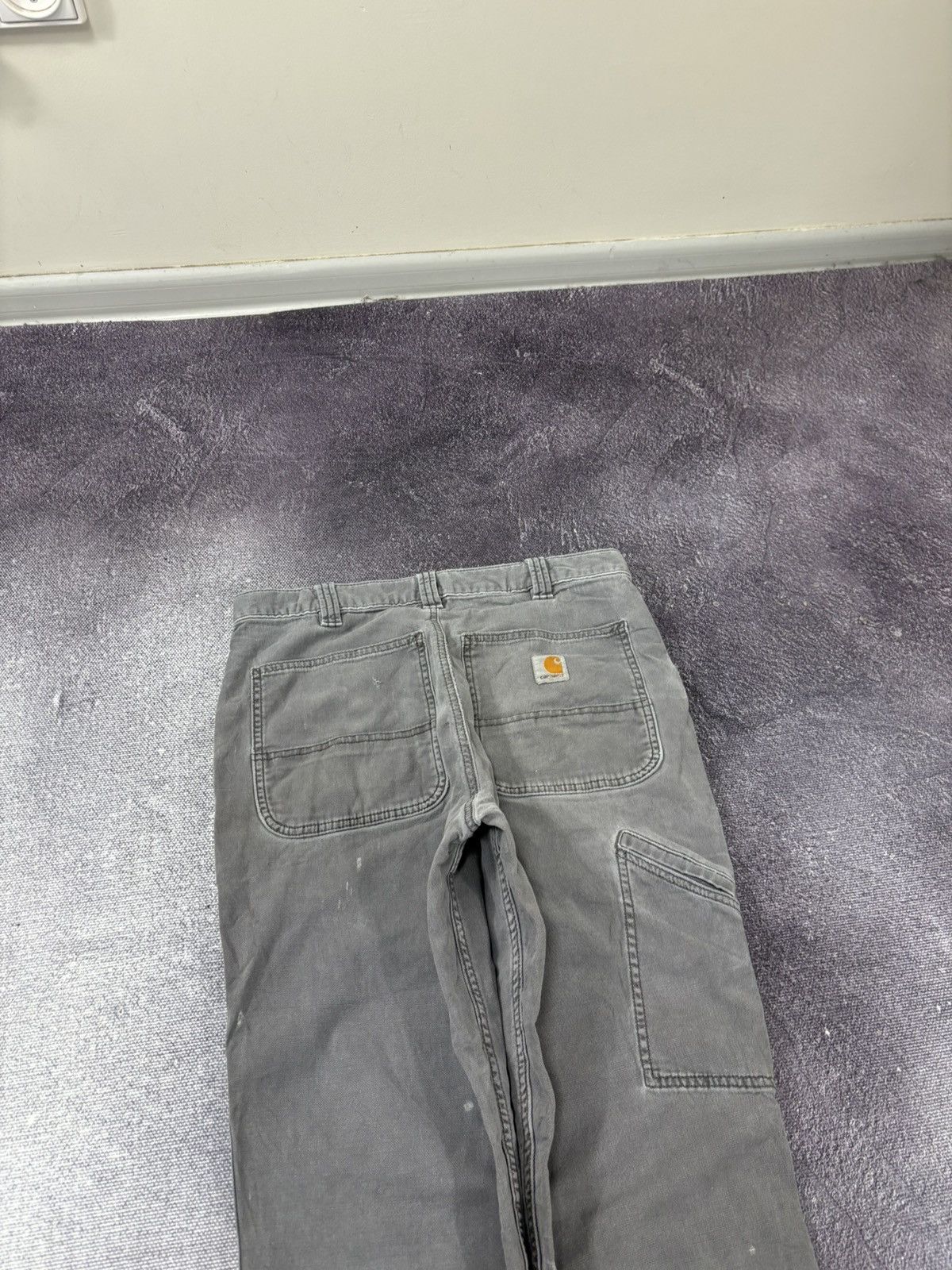 Carhartt Vintage Carhartt USA Relaxed Fit Gray Canvas Work Pants Size US 32 / EU 48 - 5 Thumbnail
