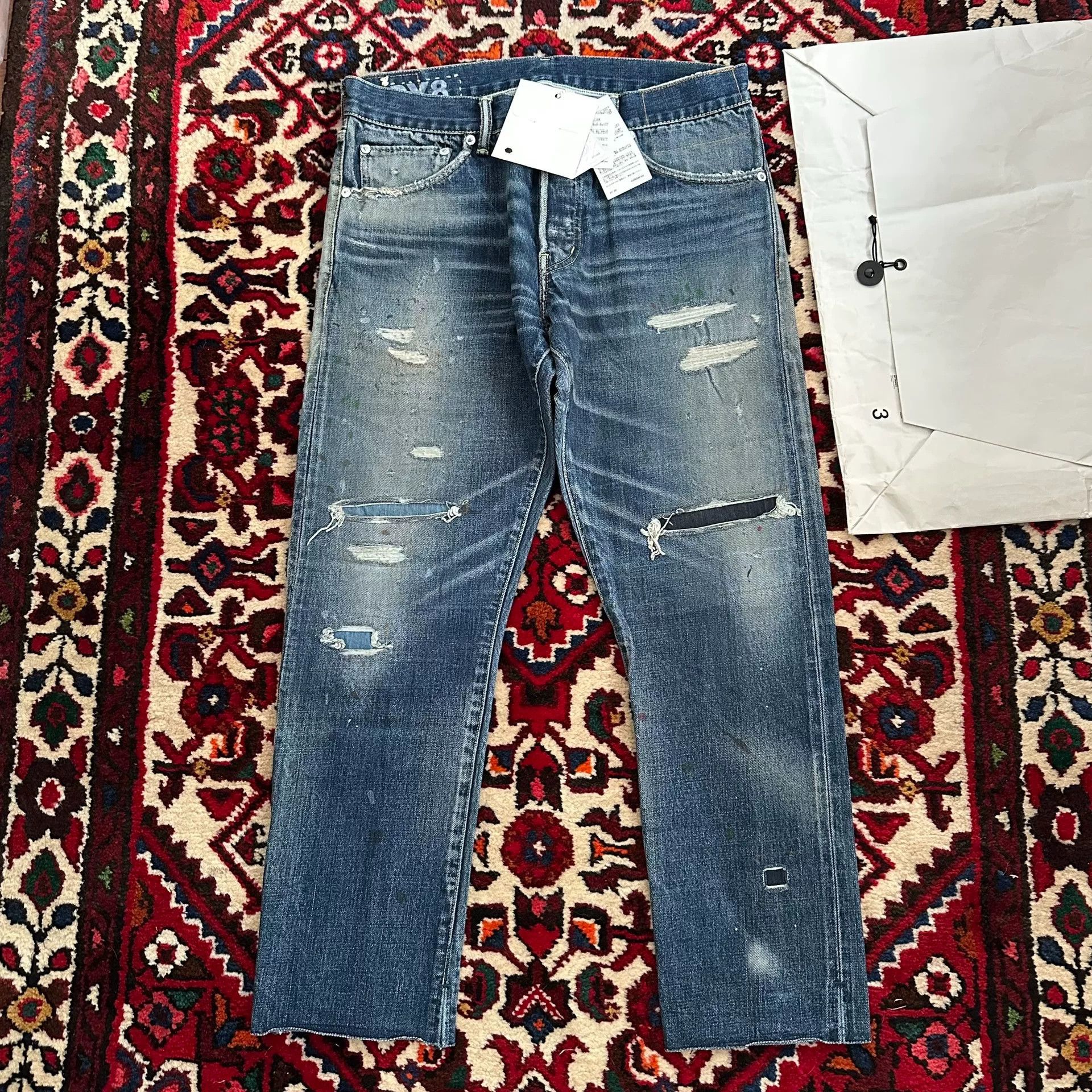 Visvim visvim dry8 distressed denim pants size 3 Size US 31 - 1 Thumbnail