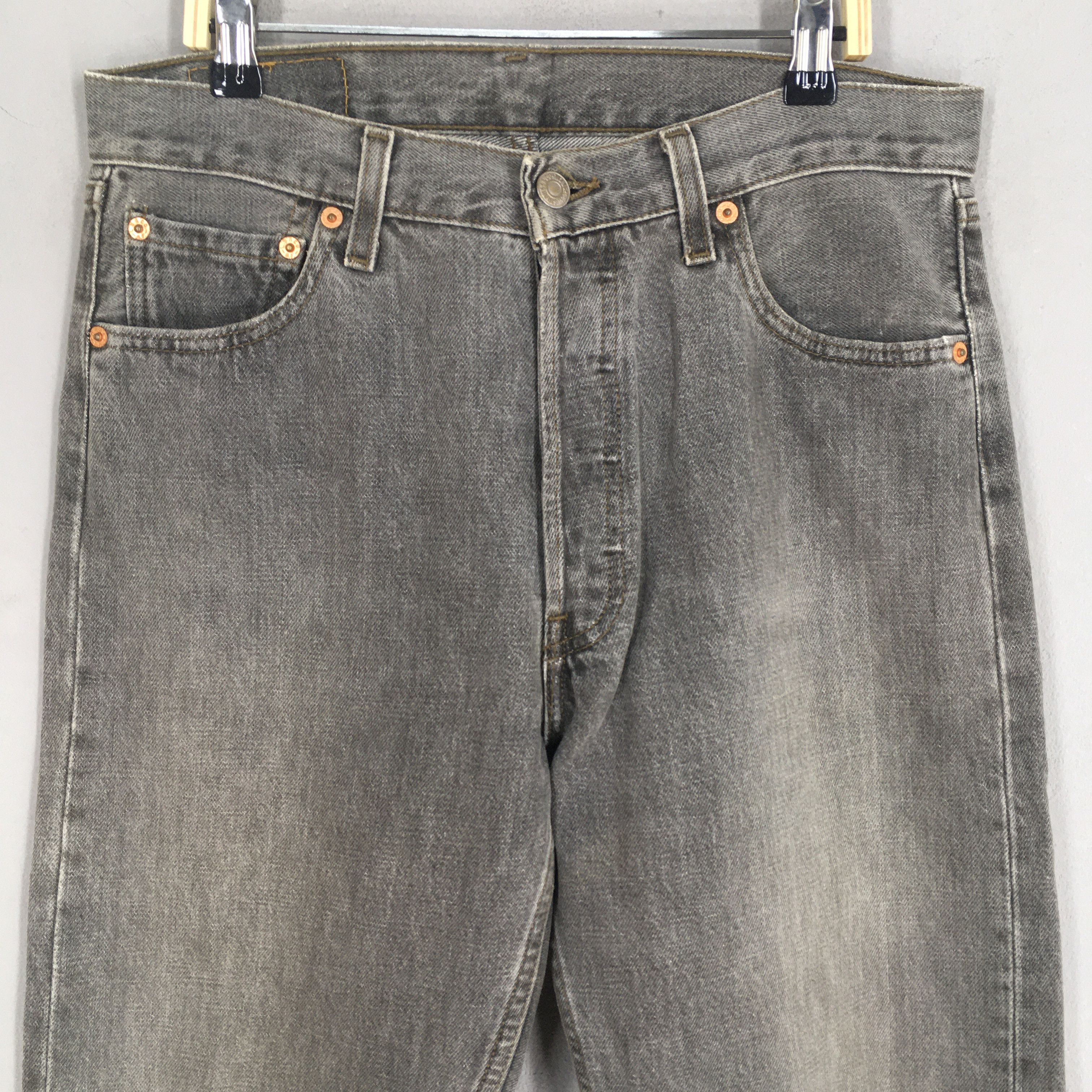 Levi's Size 30x31 Vintage 90s Levi's 501 Faded Black Jeans S1938 Size US 30 / EU 46 - 2 Thumbnail