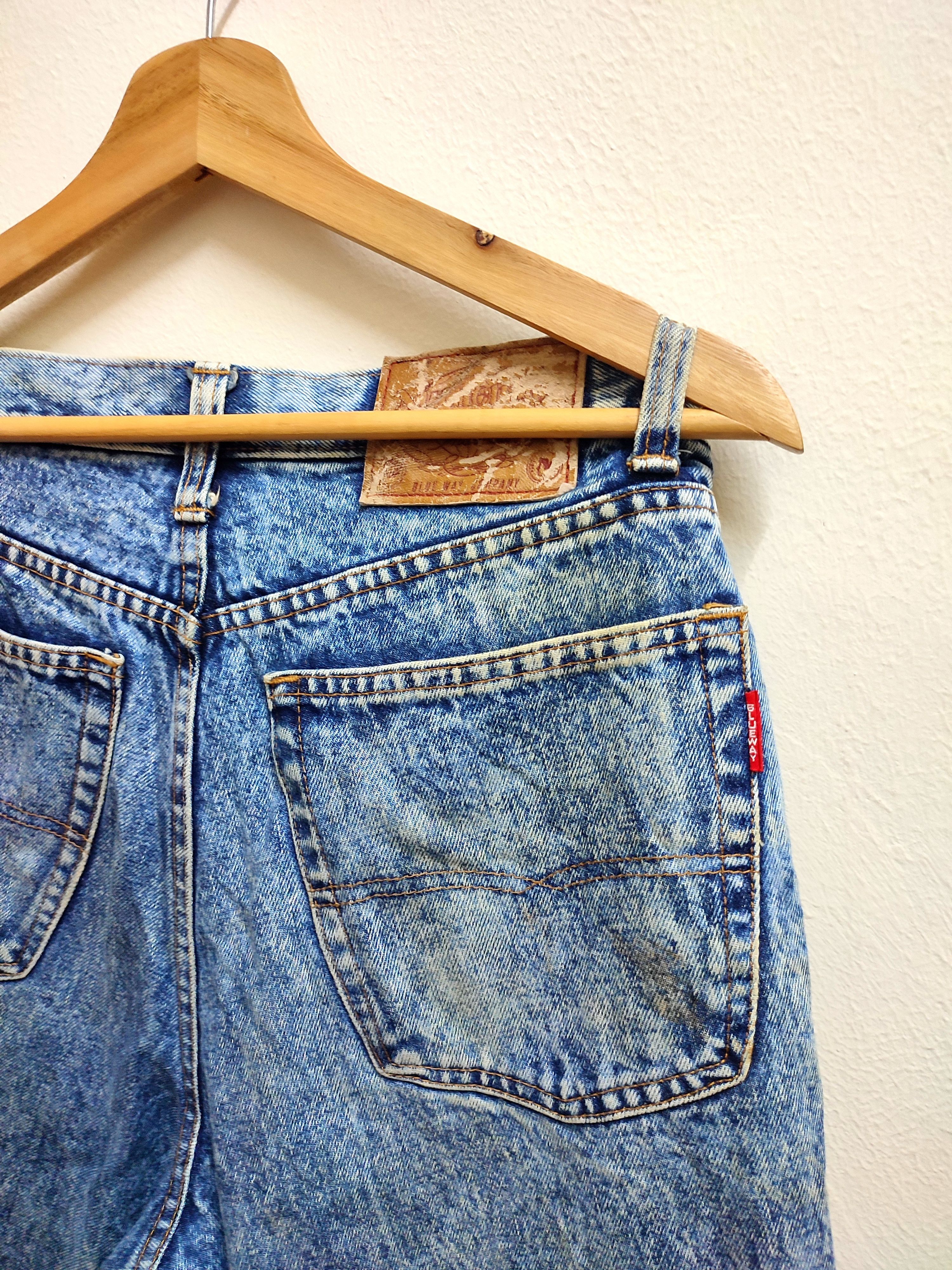 Japanese Brand Vintage Design Blue Way Acid Wash Denim Size US 31 - 9 Thumbnail