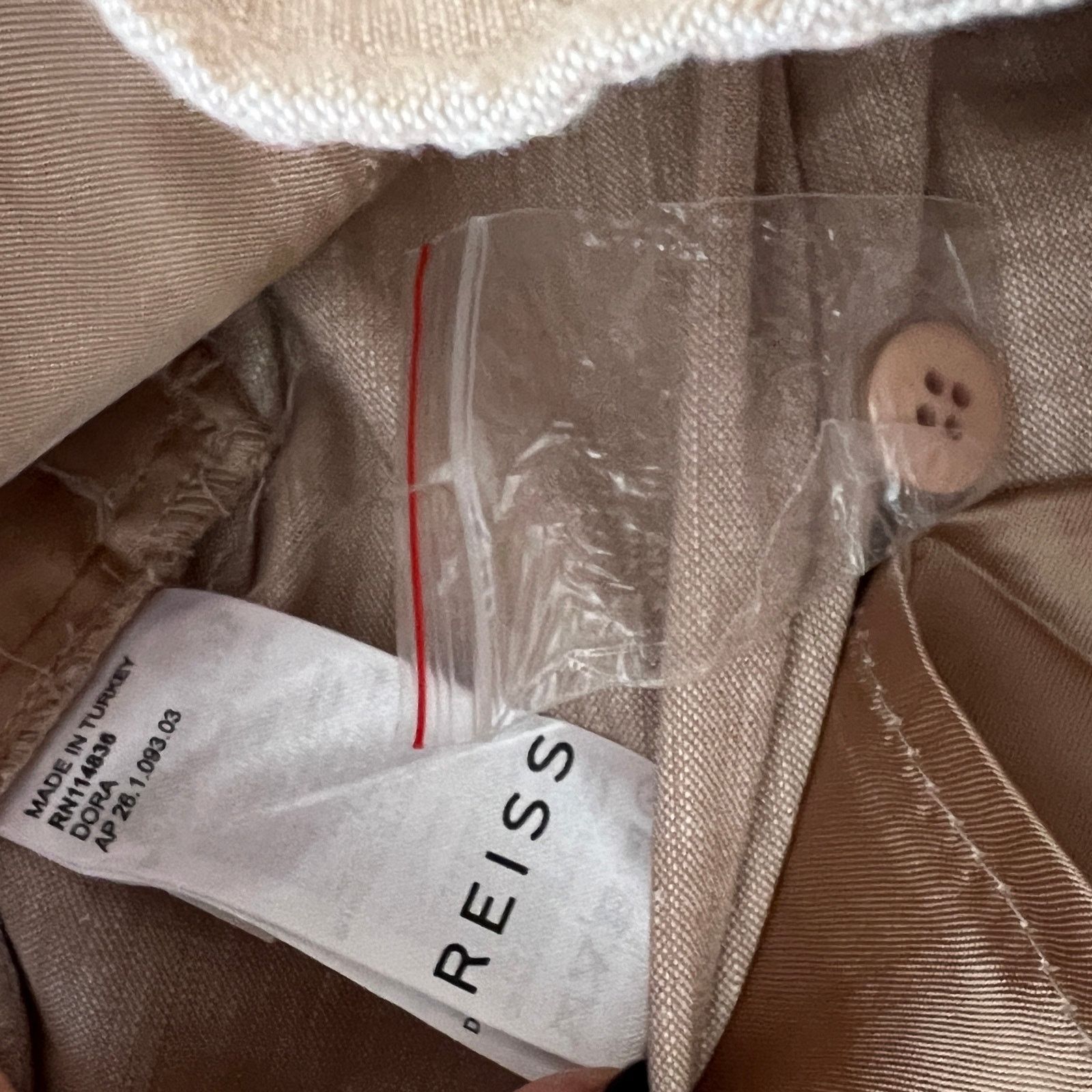 Reiss REISS Womens Cargo Style Linen Blend Trousers Size 10 Size 32" / US 10 / IT 46 - 8 Thumbnail