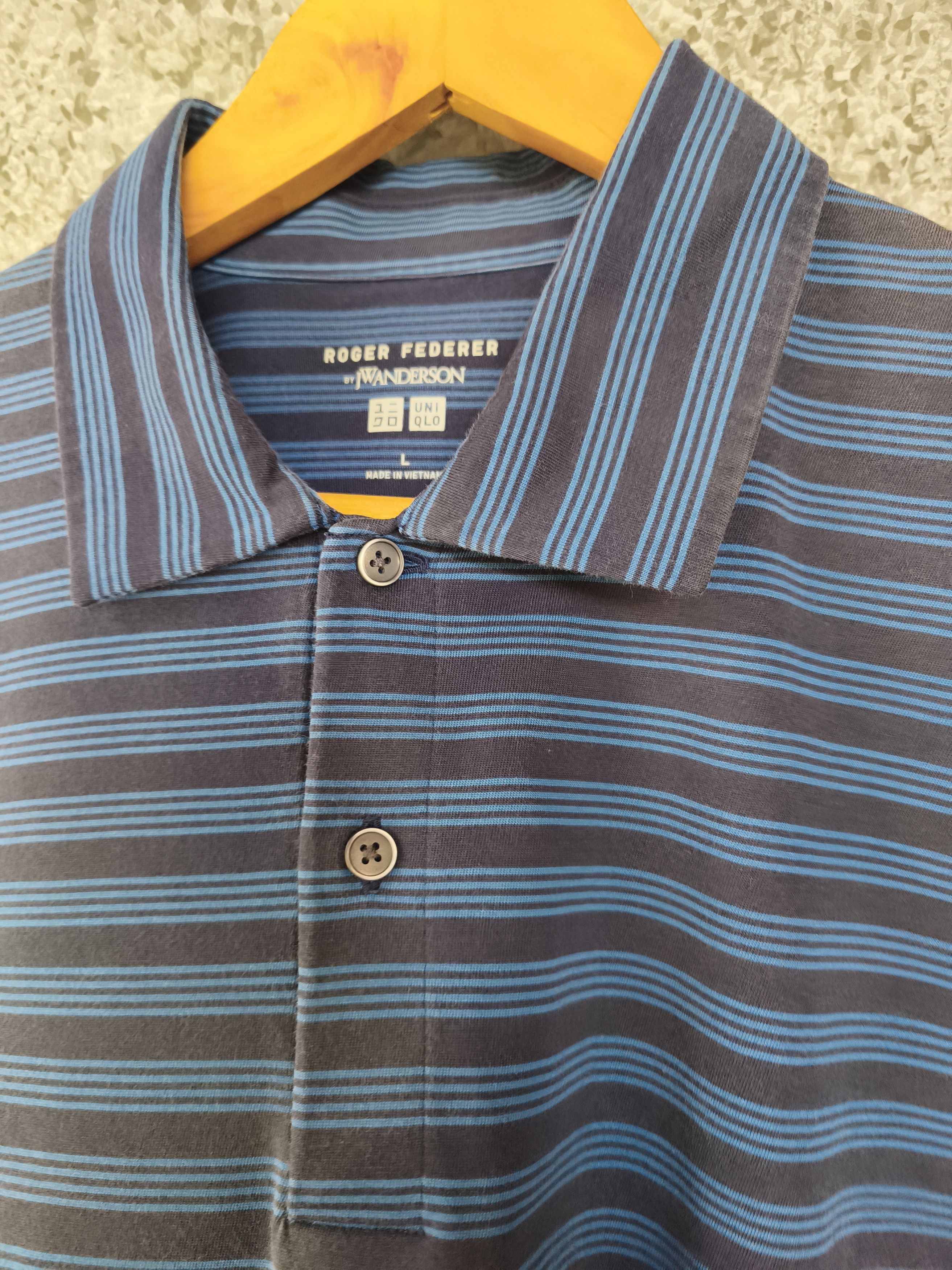 JW Anderson × Uniqlo 🔥 Roger Federer X JW Anderson polo stripes tees Size US L / EU 52-54 / 3 - 3 Thumbnail