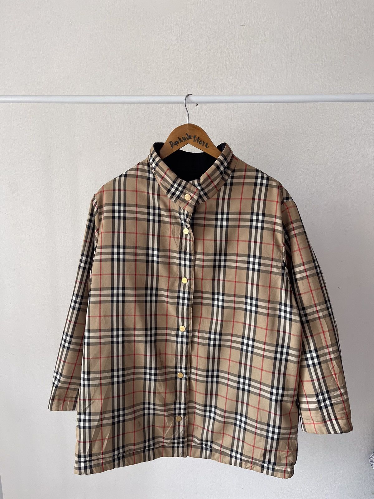 Burberry Vintage Burberry Nova Check Reversible Button Jacket Size US XL / EU 56 / 4 - 1 Thumbnail
