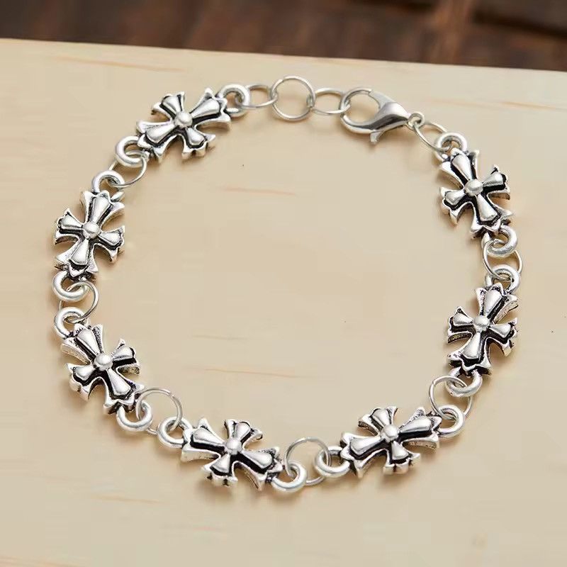 Jewelry Silver Cross Hip Hop Punk Bracelet Size ONE SIZE - 8 Thumbnail