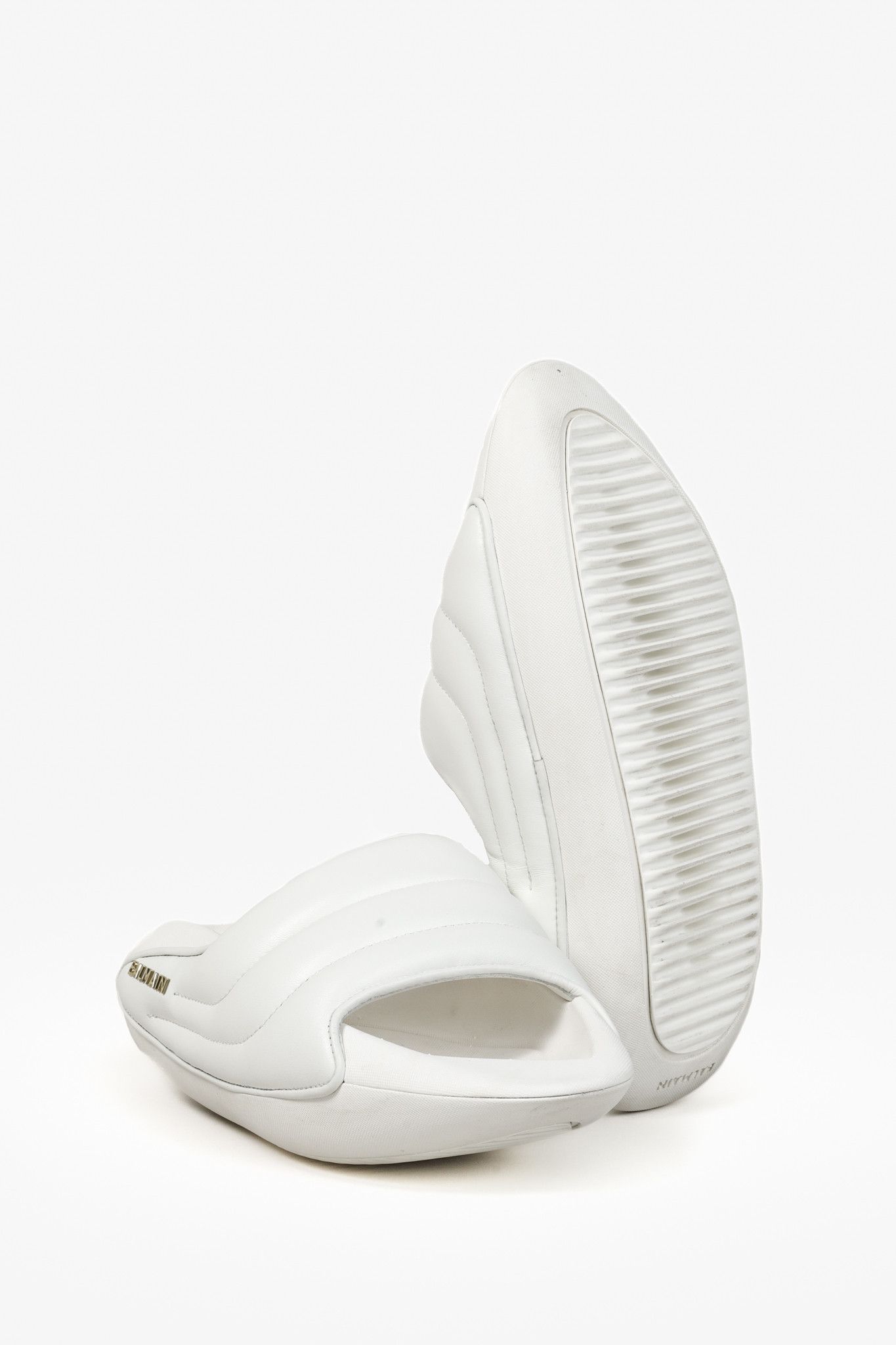 Balmain Balmain YN1VL699LPQP0A White Leather B-It Padded Mules Size US 6.5 / IT 36.5 - 4 Thumbnail