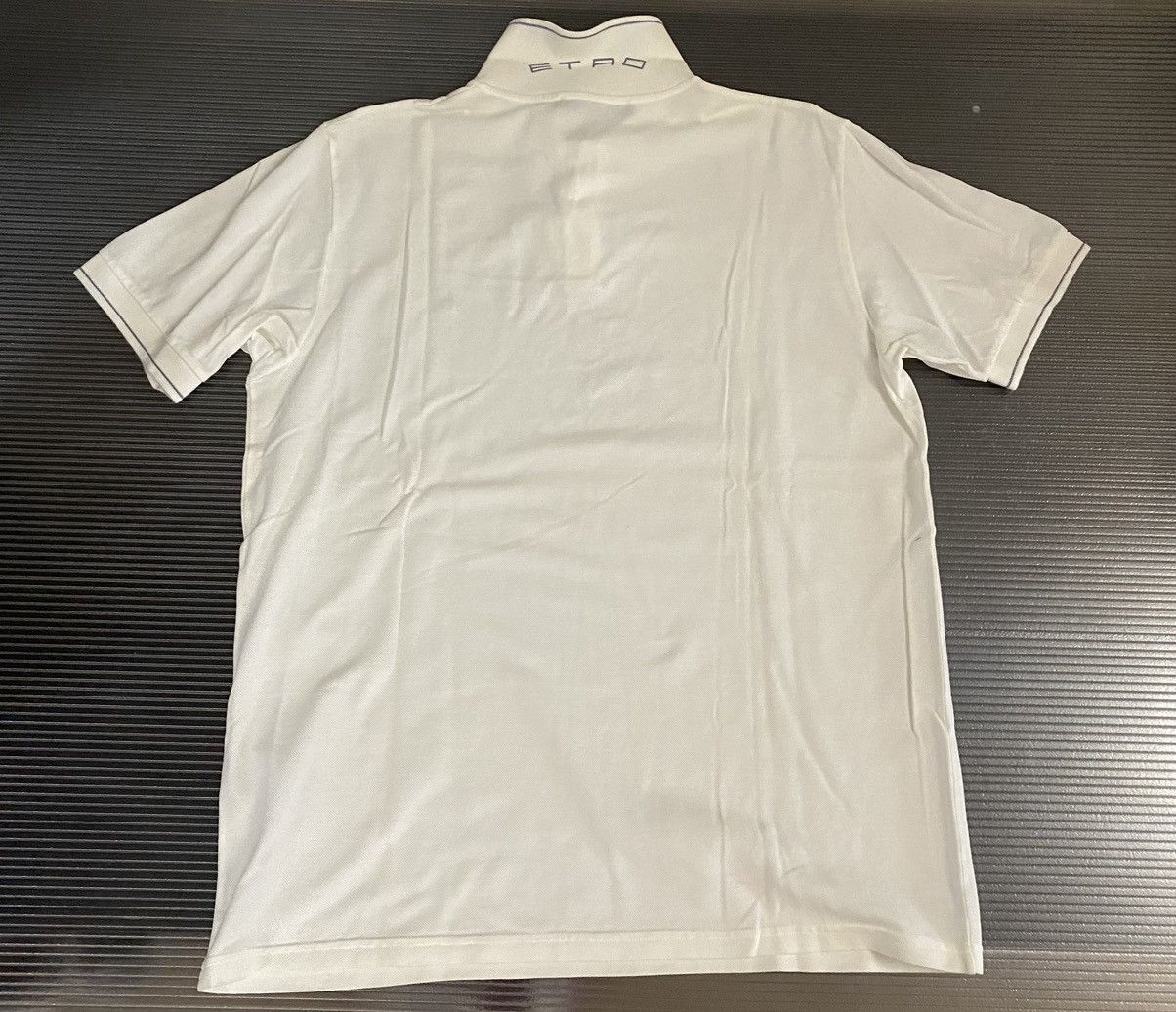 Etro Etro 🇮🇹 white open polo XXL NWT Size US XXL / EU 58 / 5 - 5 Thumbnail