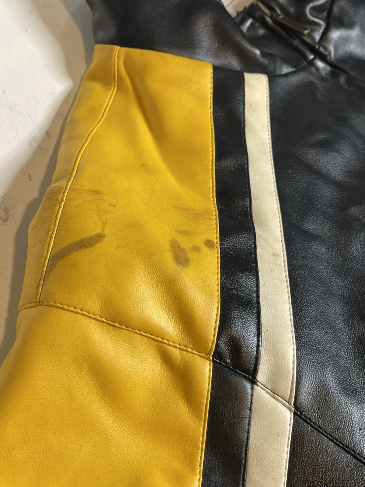 NFL Vtg Pittsburgh Steelers Faux Leather GIII Jacket NWT *FLAW Size US L / EU 52-54 / 3 - 11 Thumbnail
