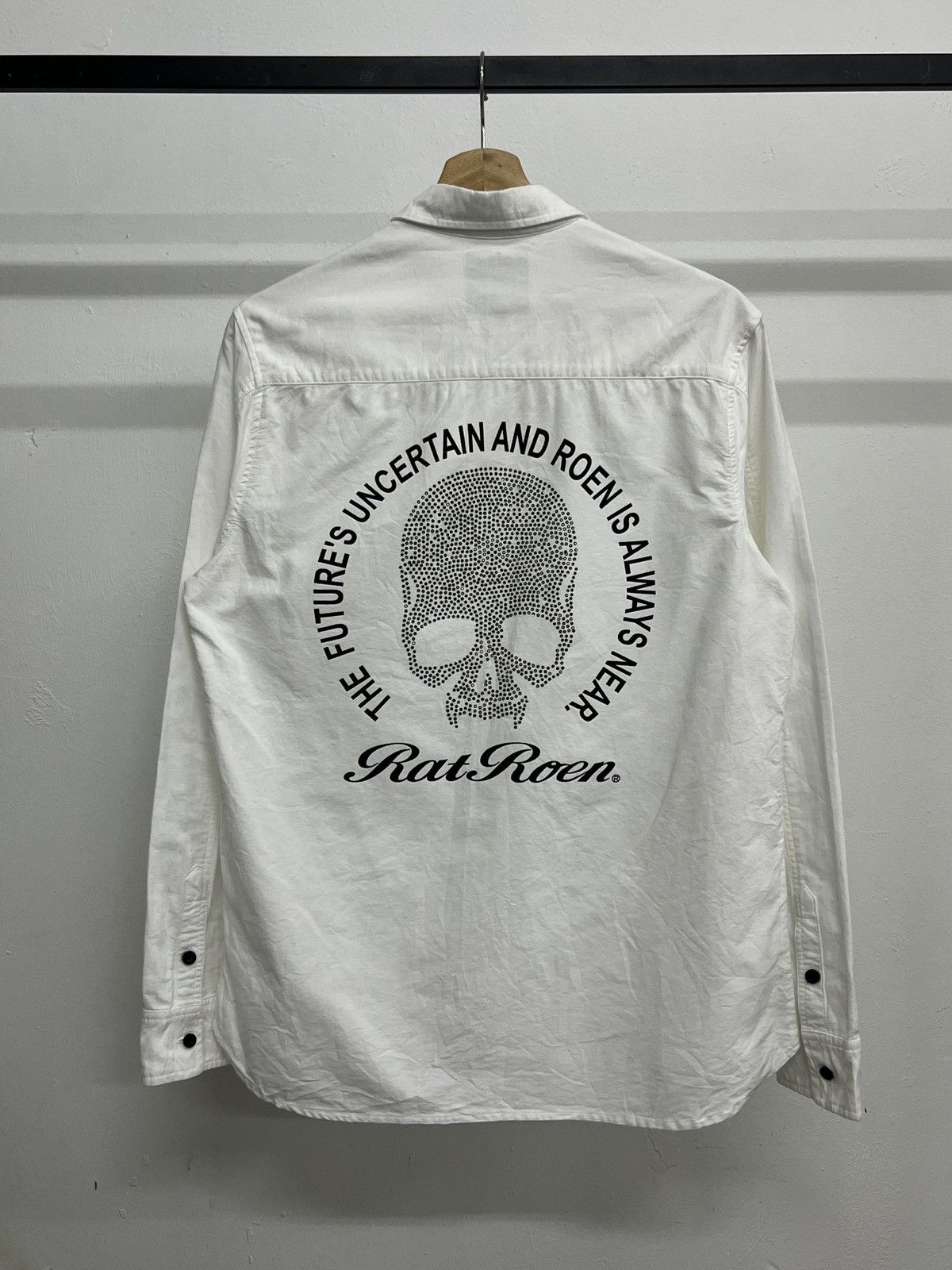Mastermind Japan × Roen ROEN MASTERMIND Japan Swarovski Skull Logo B/D Shirt Size US L / EU 52-54 / 3 - 13 Thumbnail