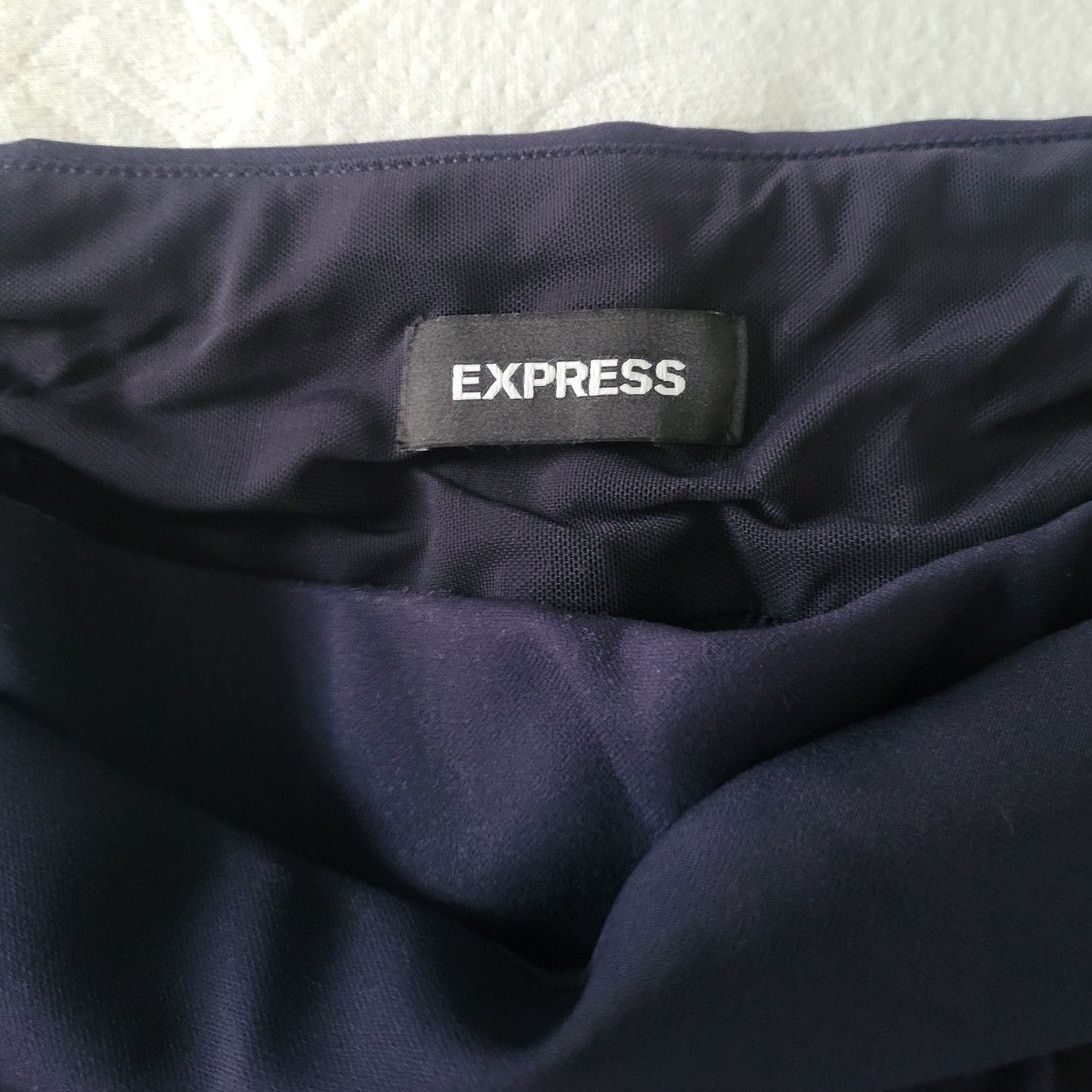 Express Express Navy Skinny Super High Rise Casual Dress Pants - XL Size 40" / US 18 - 3 Thumbnail
