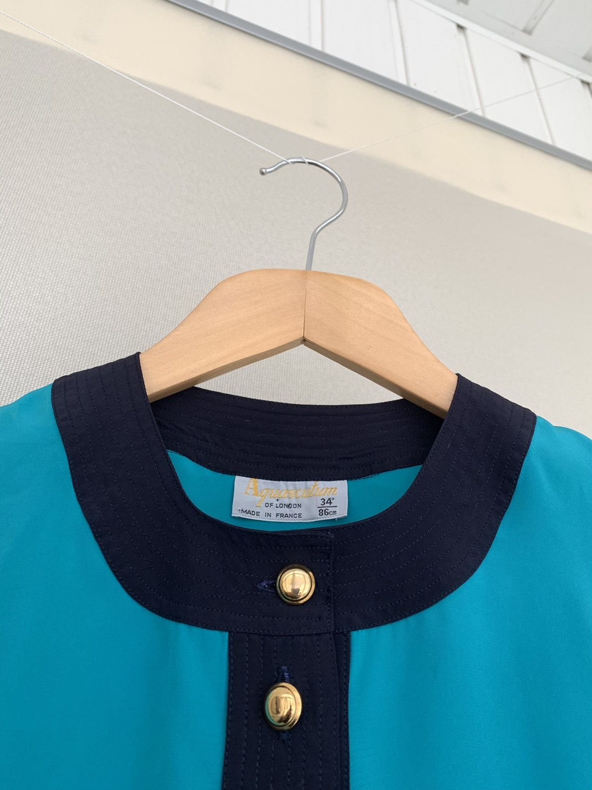 Aquascutum Aquascutum Vintage 80s Womens Short Sleeve Button Blouse M Size M / US 6-8 / IT 42-44 - 3 Thumbnail