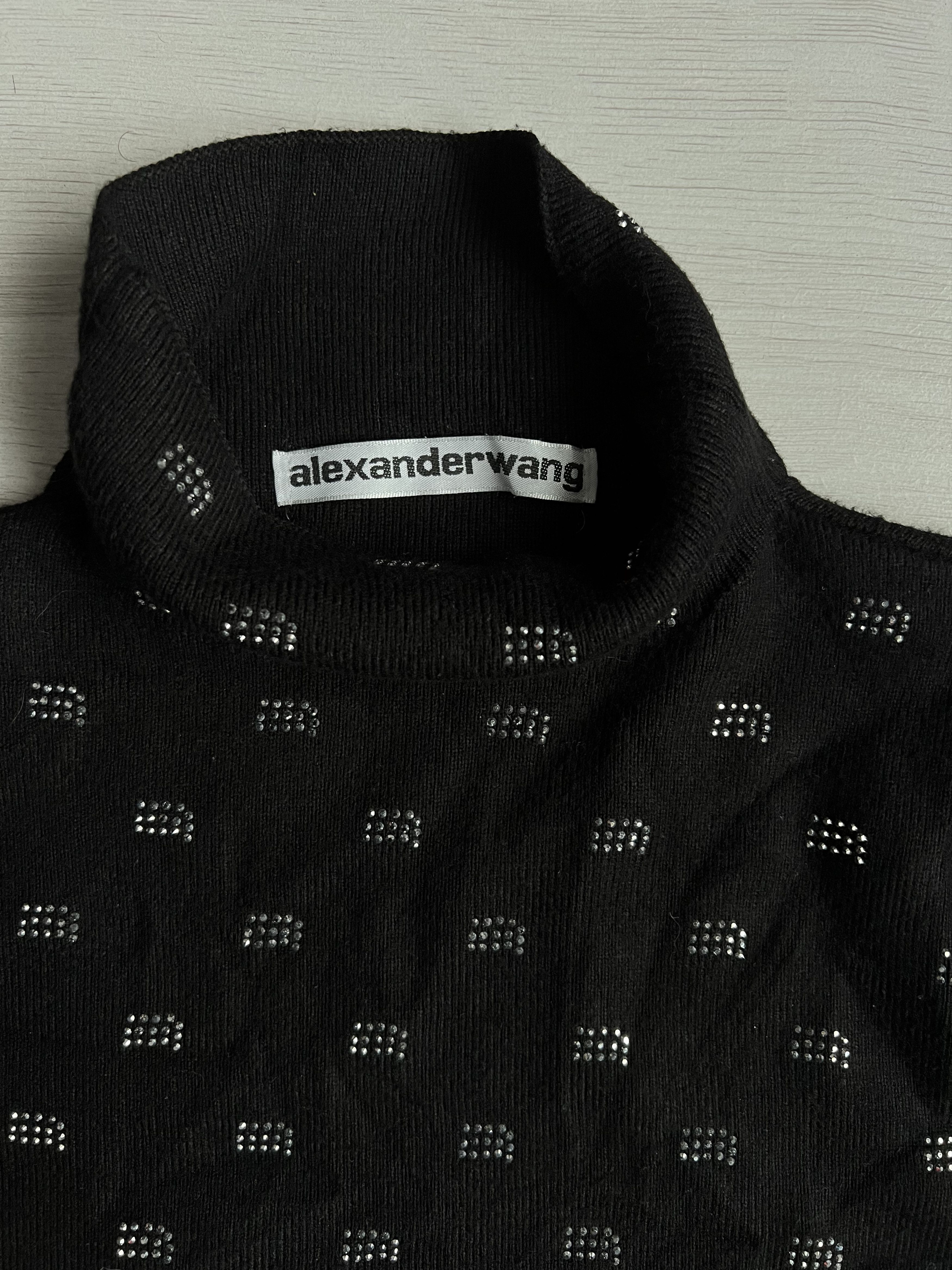 Alexander Wang ALEXANDER WANG Crystal Logo Turtleneck Crop Top Size XS / US 0-2 / IT 36-38 - 2 Thumbnail