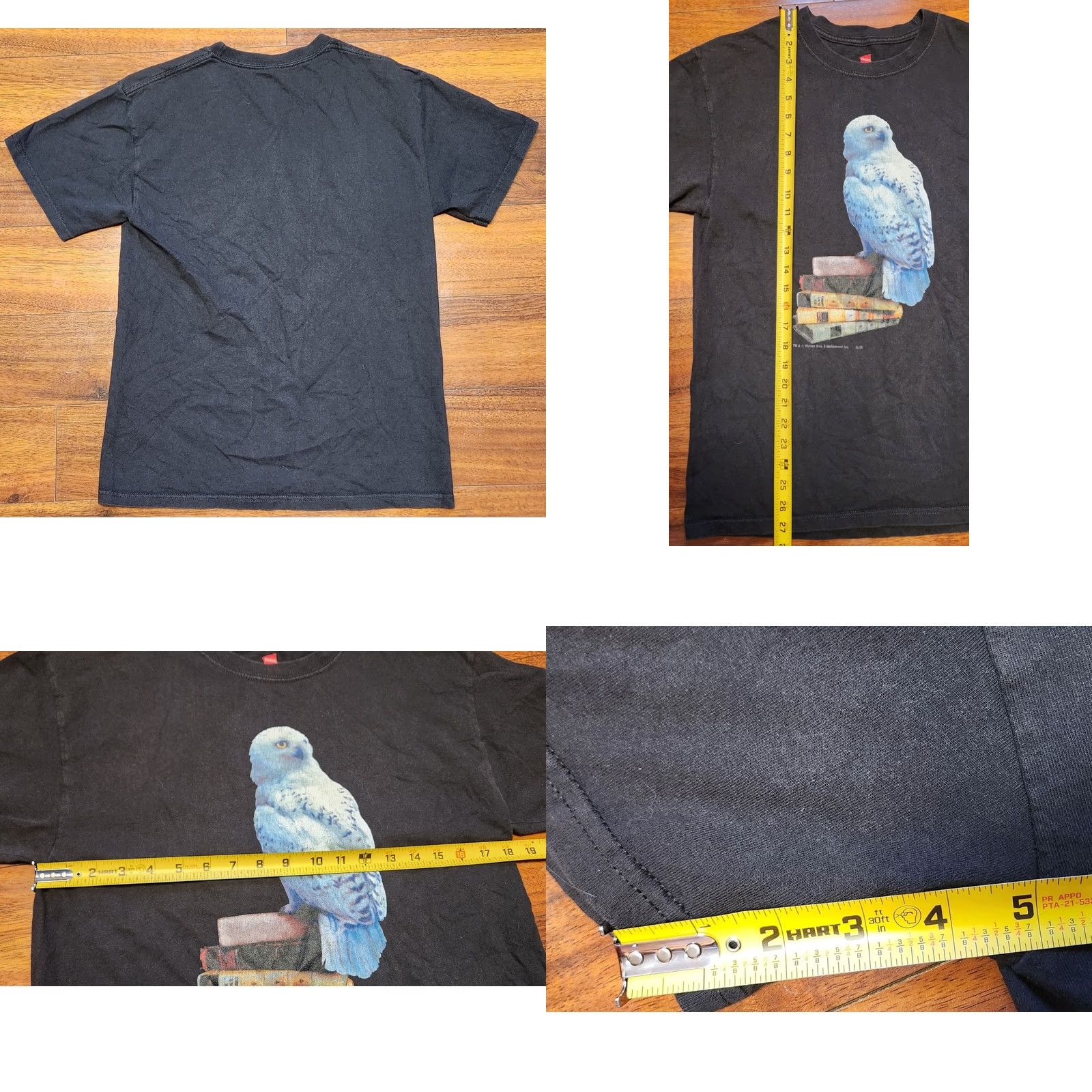 Hanes Hanes Warner Bros Harry Potter Hedwig White Owl Spellbooks T Shirt Sz M Vintage Mens/Unisex Short Sleeve Graphic Tee Black 2000s Size US M / EU 48-50 / 2 - 8 Thumbnail