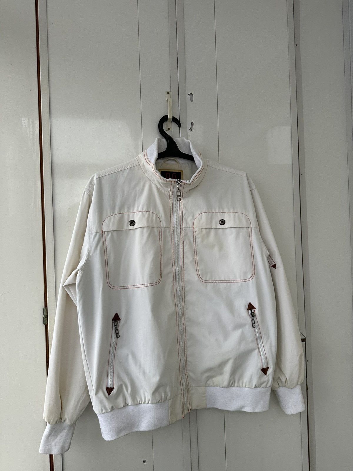 Dolce & Gabbana × Vintage Vintage Dolce Gabbana Nylon White Jacket Y2K Fit Size US L / EU 52-54 / 3 - 5 Thumbnail