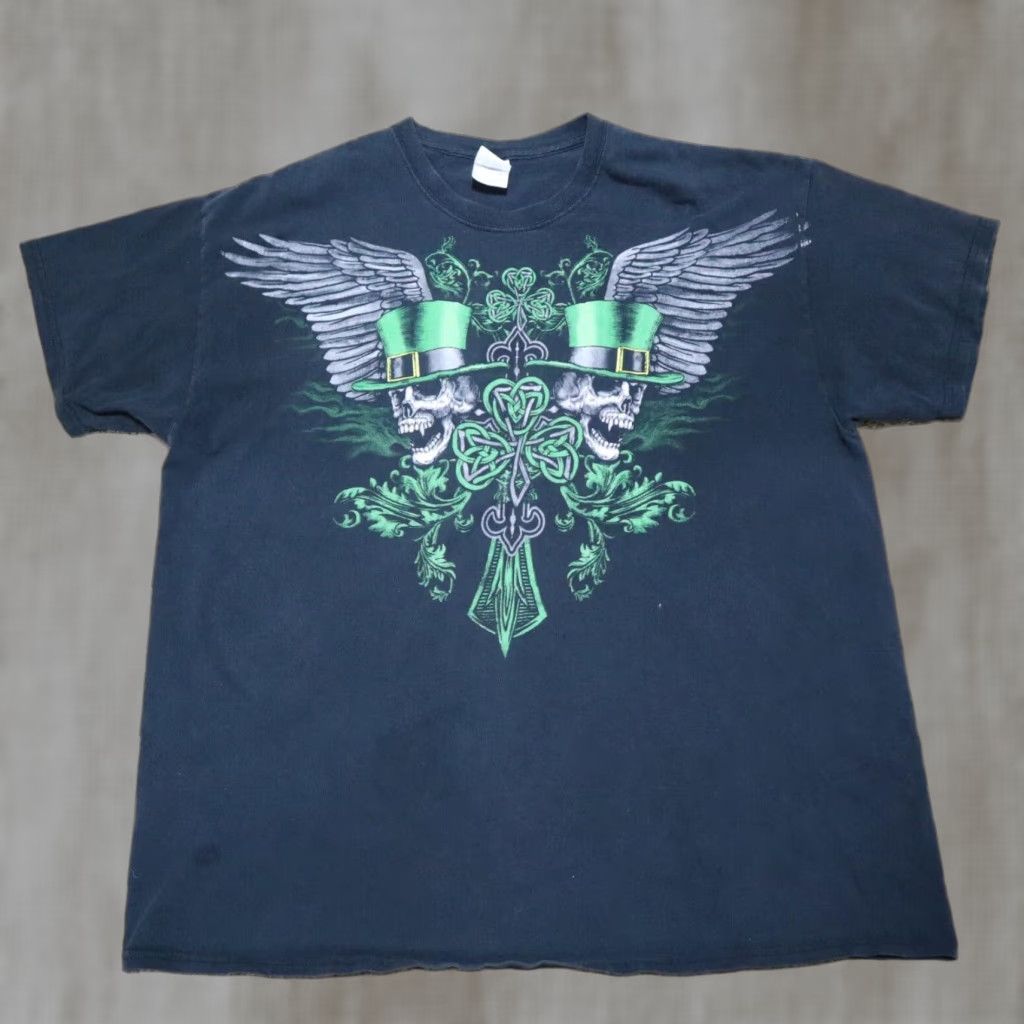 Lucky Brand Lucky Brand Skeleton Skull Top Hat St Patrick's Day Black T-Shirt Adult XL Size US XL / EU 56 / 4 - 1 Thumbnail