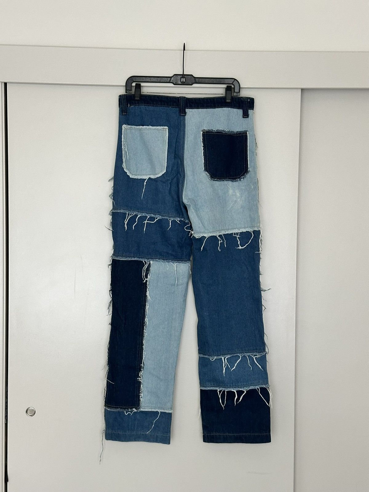 Jaded London Patchwork Denim Jeans / Distressed Reworked Y2K Fit [32] Size US 32 / EU 48 - 2 Thumbnail