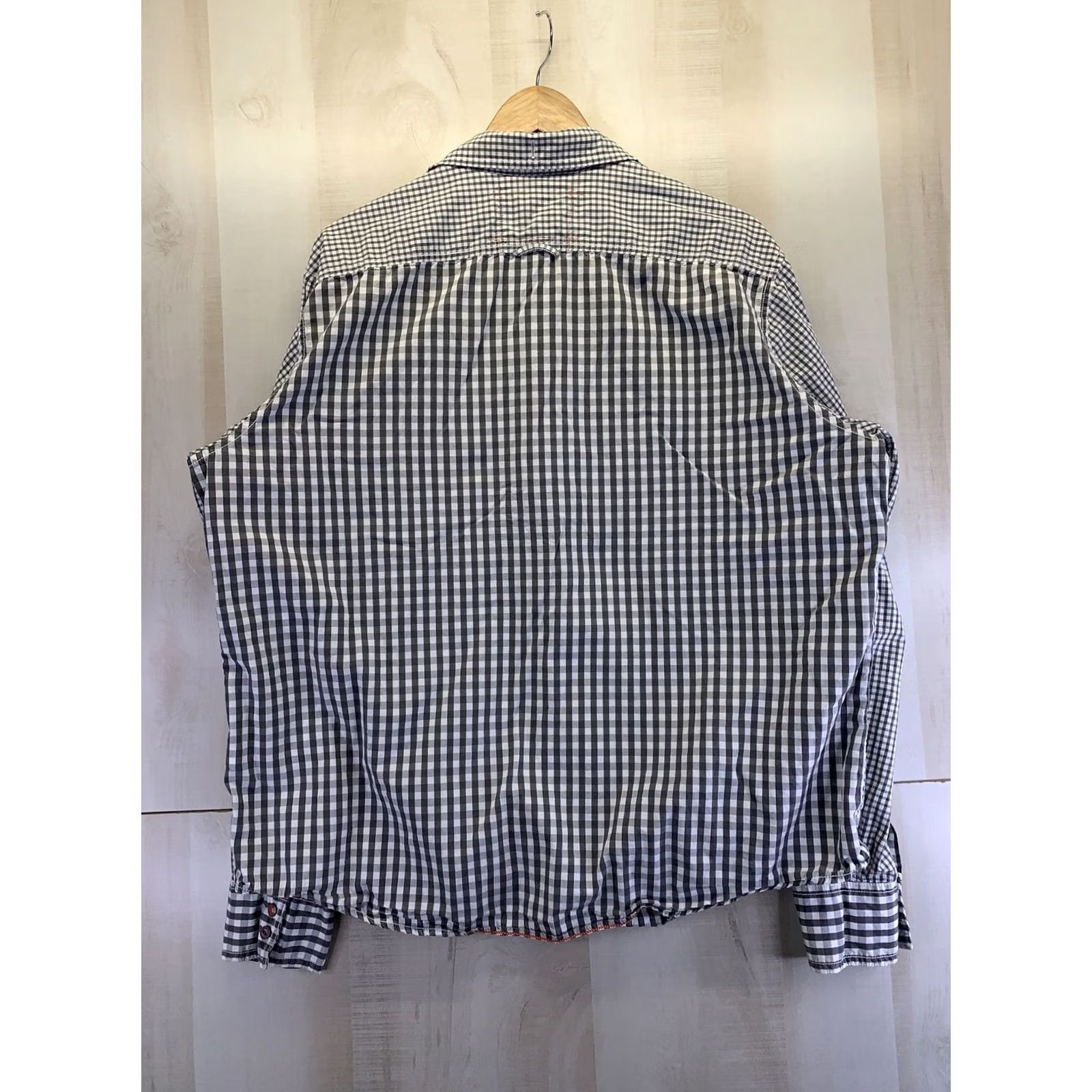 DKNY DKNY Mens XL Cotton Button Up Graphic Front Shirt-6439 Shirt XL Gray White Men Logo Button-Up Vintage No Size US XL / EU 56 / 4 - 6 Thumbnail