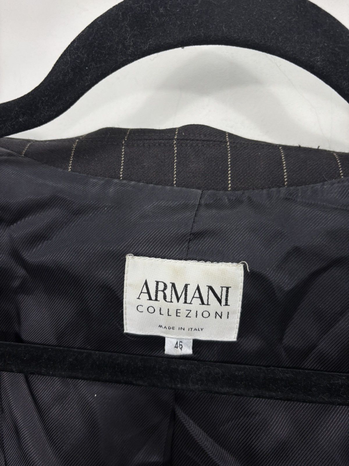 Armani Collezioni Armani Collezioni Women’s Brown Pinstripe Wool Power Suit Size L / US 10 / IT 46 - 13 Thumbnail