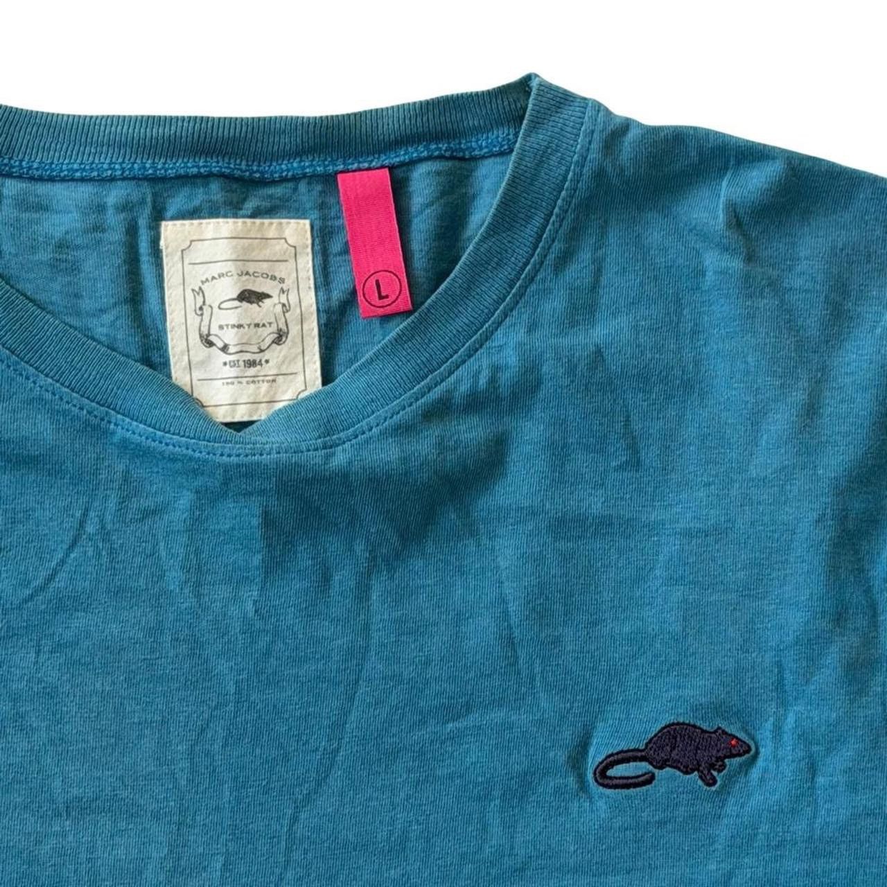 Marc Jacobs Marc By Marc Jacobs Stinky Rat Embroidered Long Sleeve Tee Size US L / EU 52-54 / 3 - 5 Thumbnail