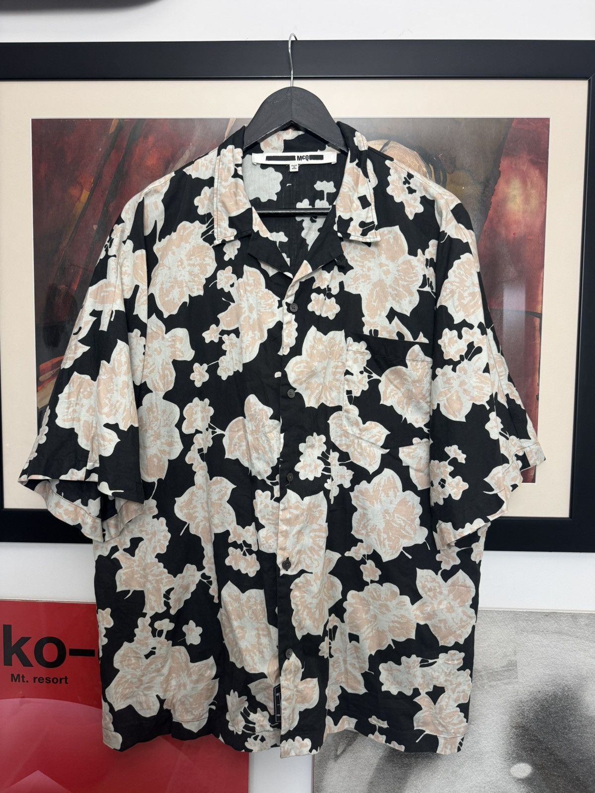 Alexander McQueen MCQ by Alexander McQueen Button Up Shirt Floar Print Summer Size US L / EU 52-54 / 3 - 1 Thumbnail