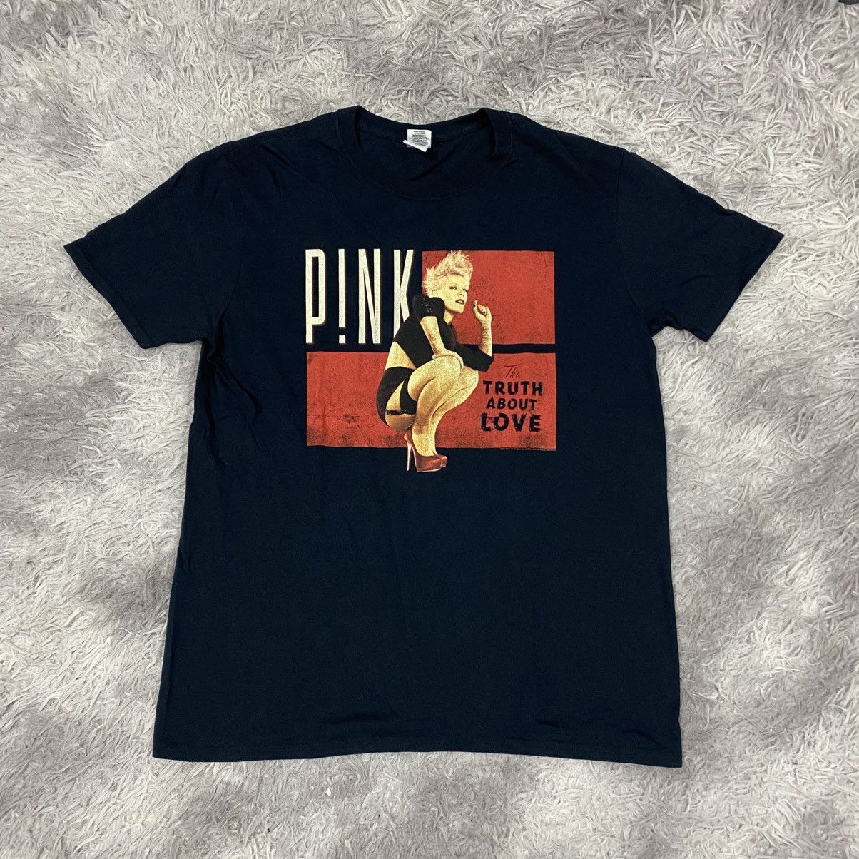 Band Tees × Gildan × Pink Solo singer pink band the truth about love album art tour Size US L / EU 52-54 / 3 - 1 Thumbnail